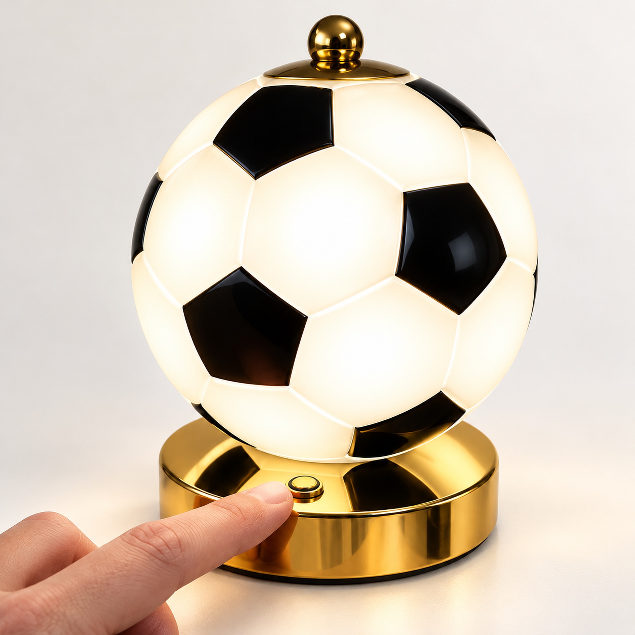 Lampe Ballon de Football LED – مجسم كرة القدم الذهبي للزينة والهدايا 7