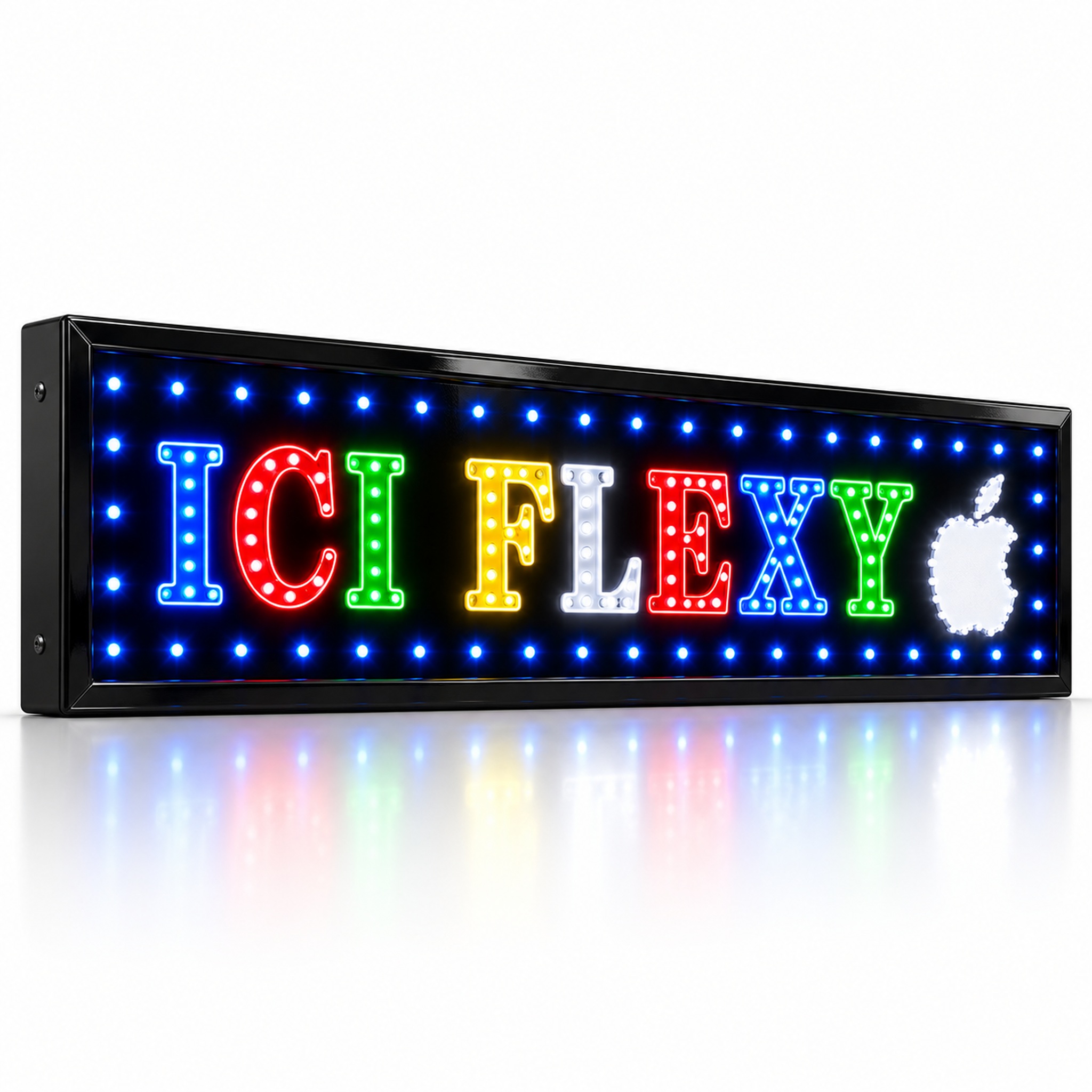Plaque Lumineuse LED ICI FLEXY 100×25 cm - لافتة إشهارية مضيئة للمحلات والكيوسك 3