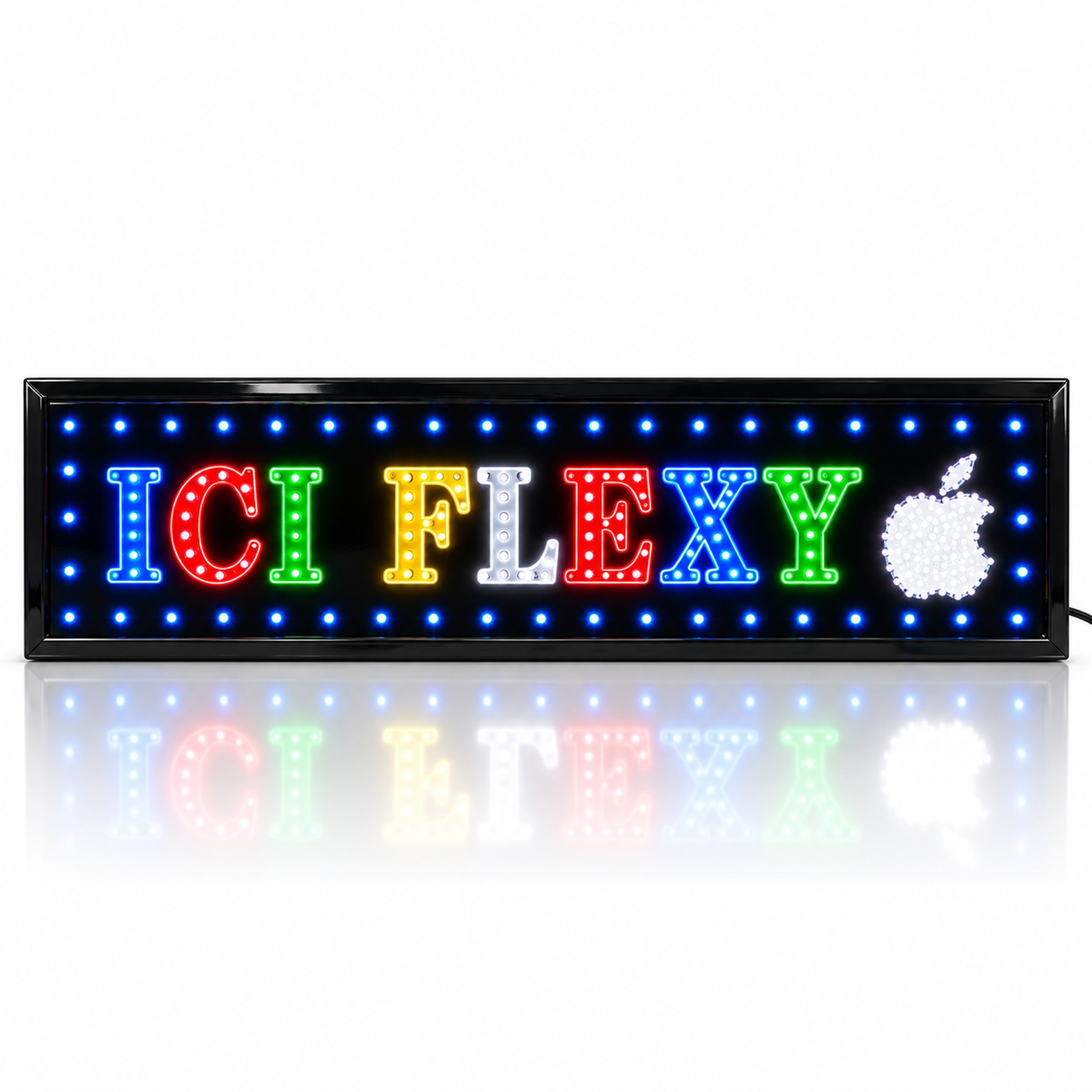 Plaque Lumineuse LED ICI FLEXY 100×25 cm - لافتة إشهارية مضيئة للمحلات والكيوسك 2