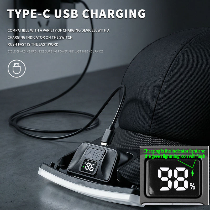 Lampe de Casquette LED avec Détecteur de Mouvement X97 - مصباح قبعة بحساس حركة قابل للشحن 4