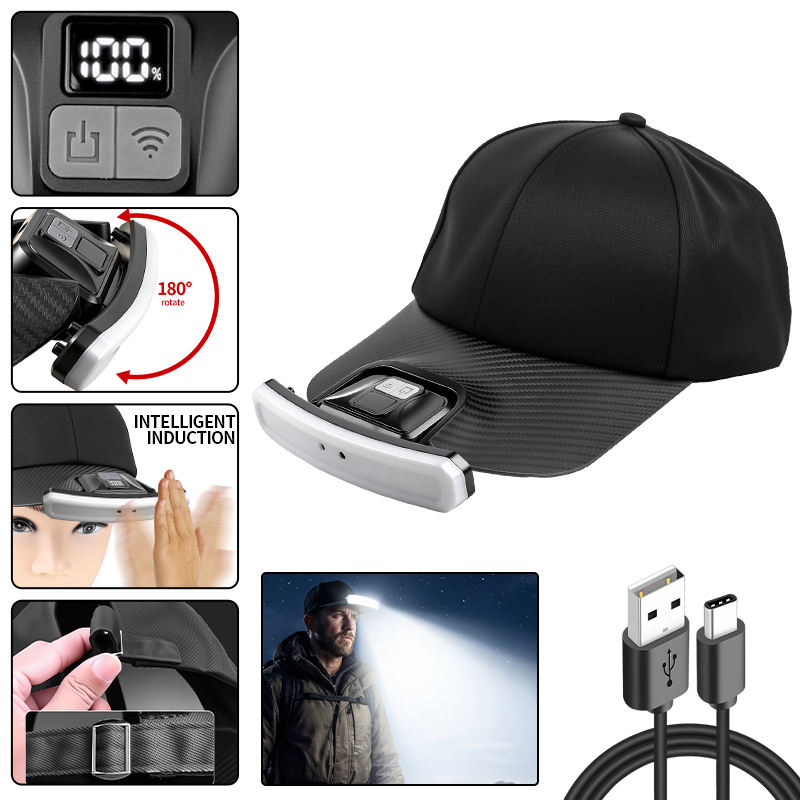 Lampe de Casquette LED avec Détecteur de Mouvement X97 - مصباح قبعة بحساس حركة قابل للشحن 6