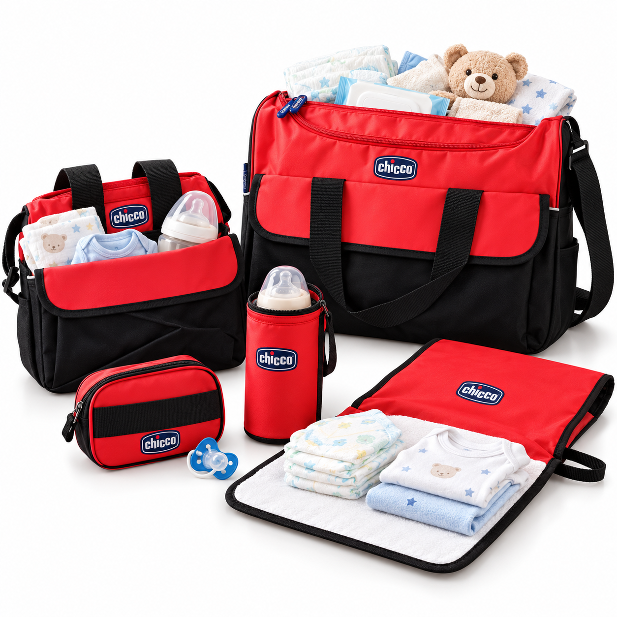 Sac à Maman Chicco baby bag 5 pcs Multifonction 1