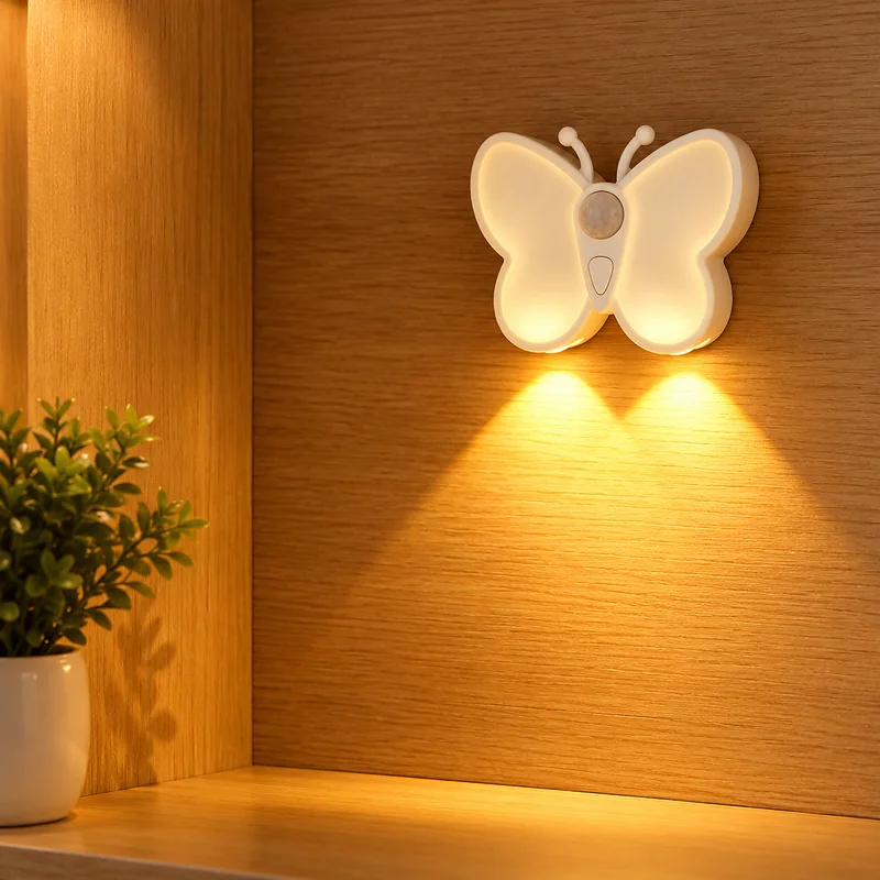 Lampe LED Papillon avec Détecteur de Mouvement Rechargeable USB 1PCS – مصباح فراشة بحساس الحركة قابل للشحن 11
