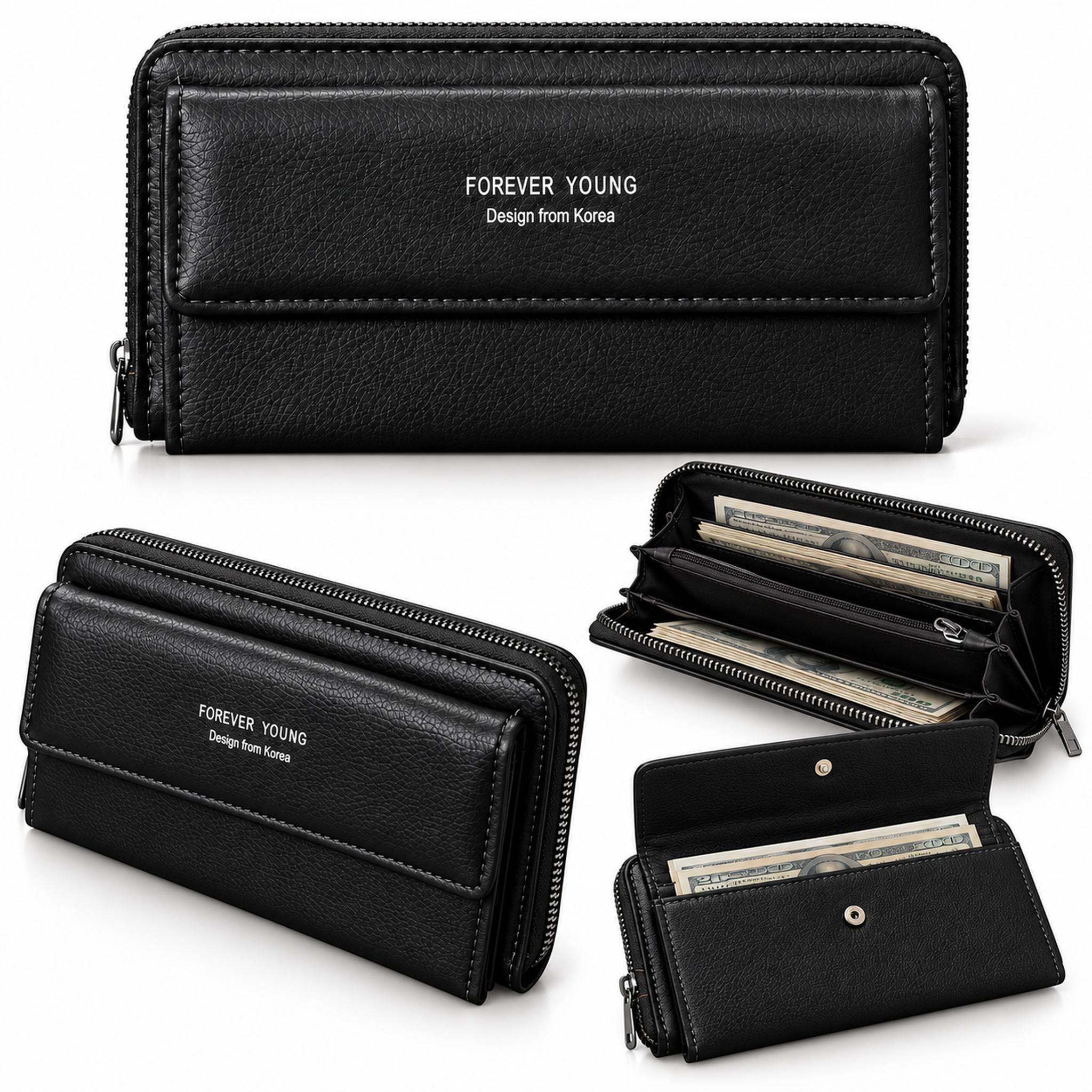 Portefeuille Multifonction en Cuir PU pour Homme et Femme - محفظة جلدية متعددة الجيوب للرجال والنساء 5