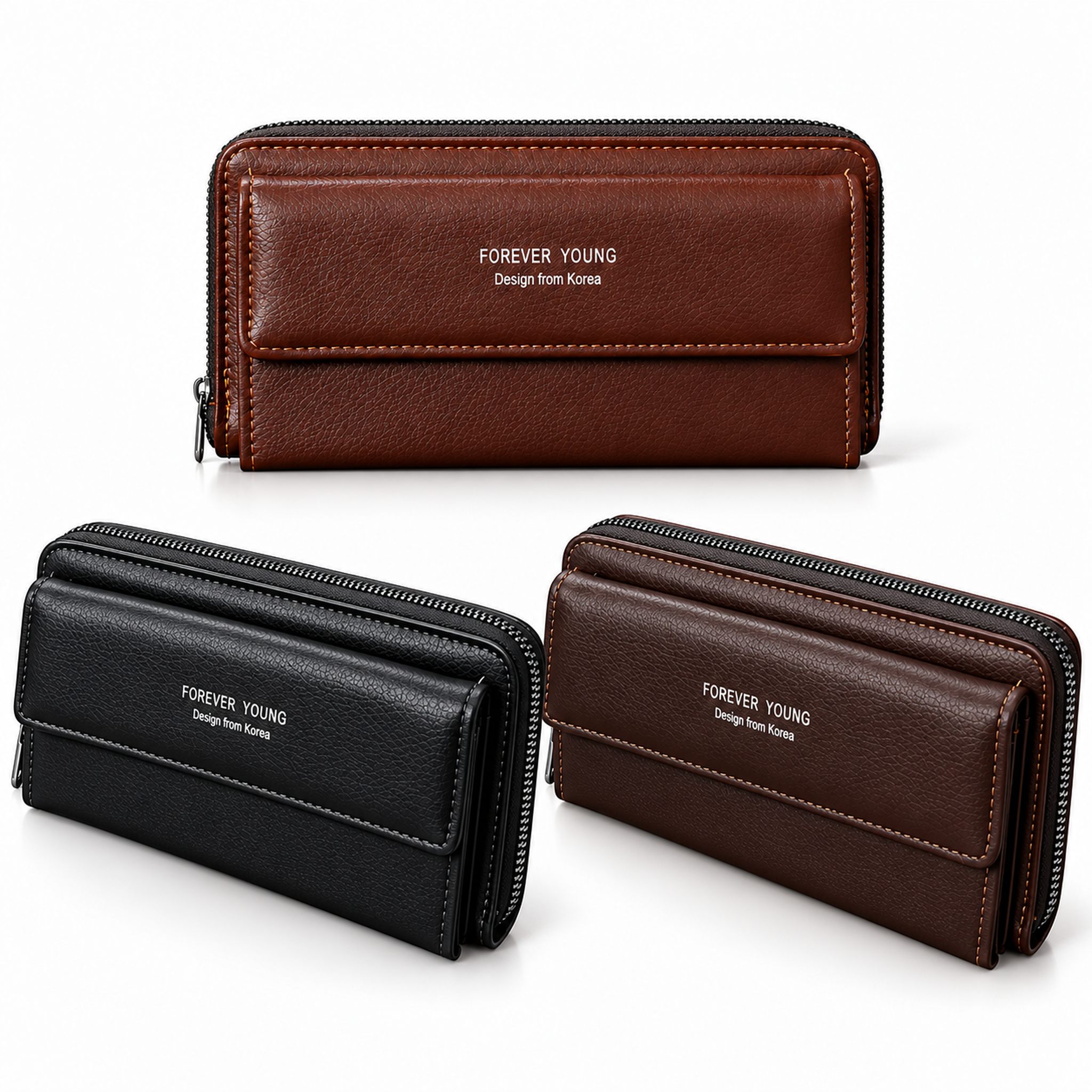 Portefeuille Multifonction en Cuir PU pour Homme et Femme - محفظة جلدية متعددة الجيوب للرجال والنساء 6