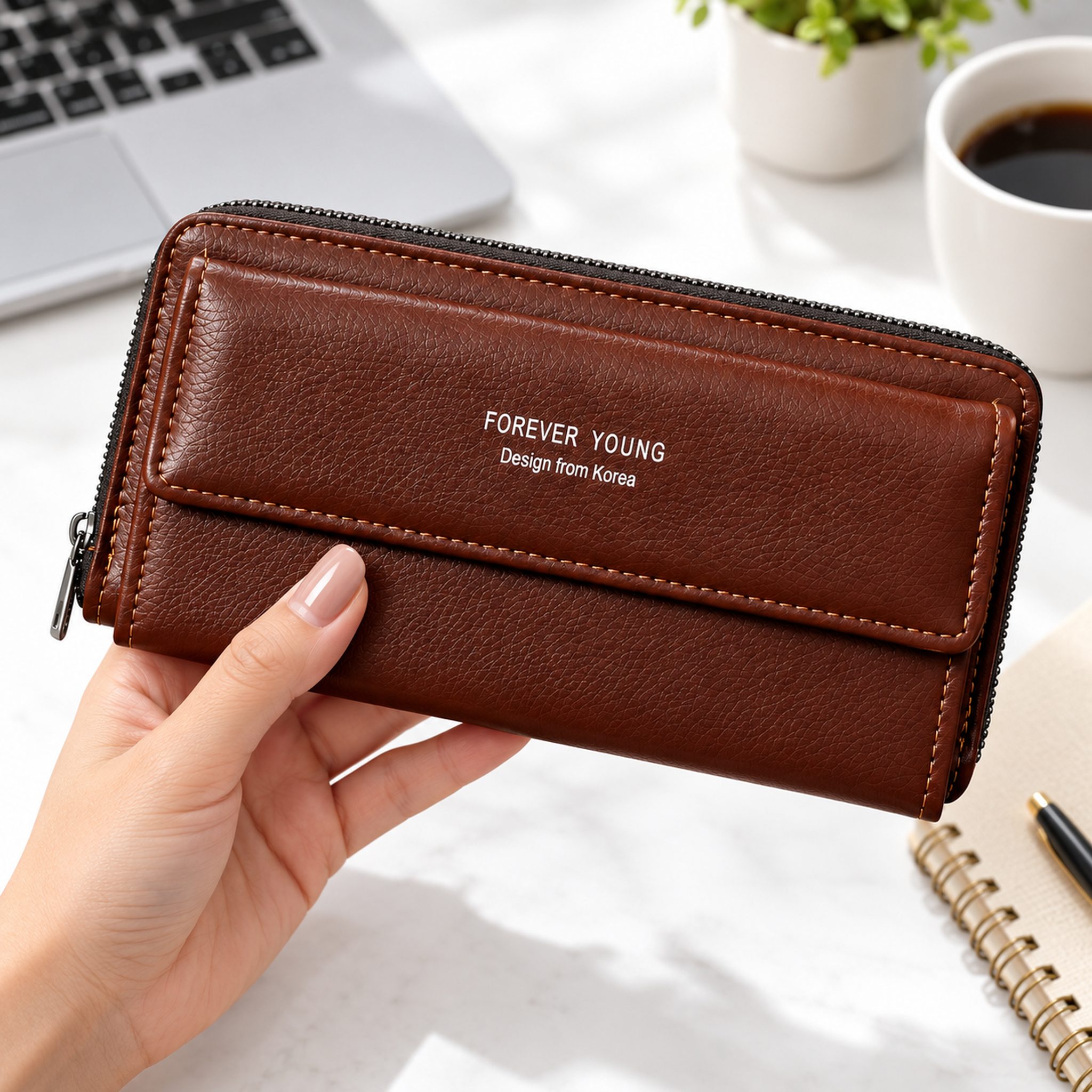 Portefeuille Multifonction en Cuir PU pour Homme et Femme - محفظة جلدية متعددة الجيوب للرجال والنساء 7