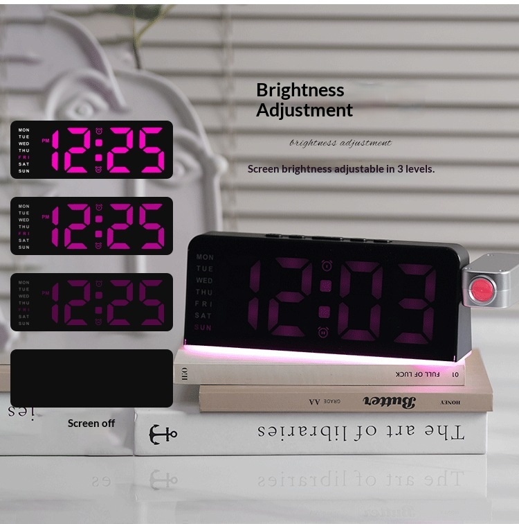 Horloge Numérique LED avec Alarme et Calendrier GH-9019 - ساعة رقمية مع منبه وتقويم - 4
