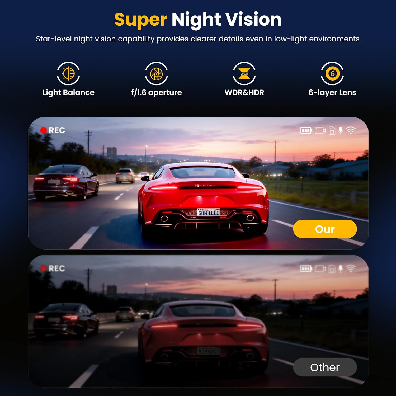 Dash Cam Voiture 4 Caméras 360° WiFi avec Vision Nocturne - كاميرا مراقبة سيارة 4 عدسات بتصوير 360 درجة ورؤية ليلية 4