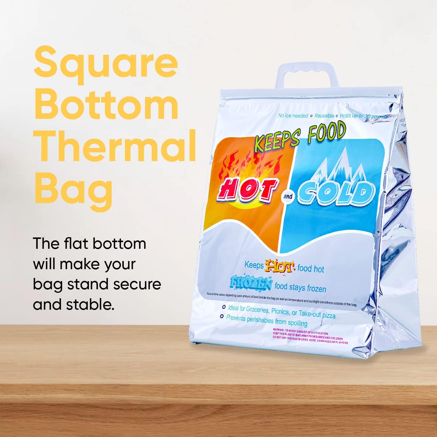 Sac Isotherme Chaud et Froid Petit Modèle 30×36 cm - حقيبة عازلة لحفظ الأطعمة الساخنة والباردة 5