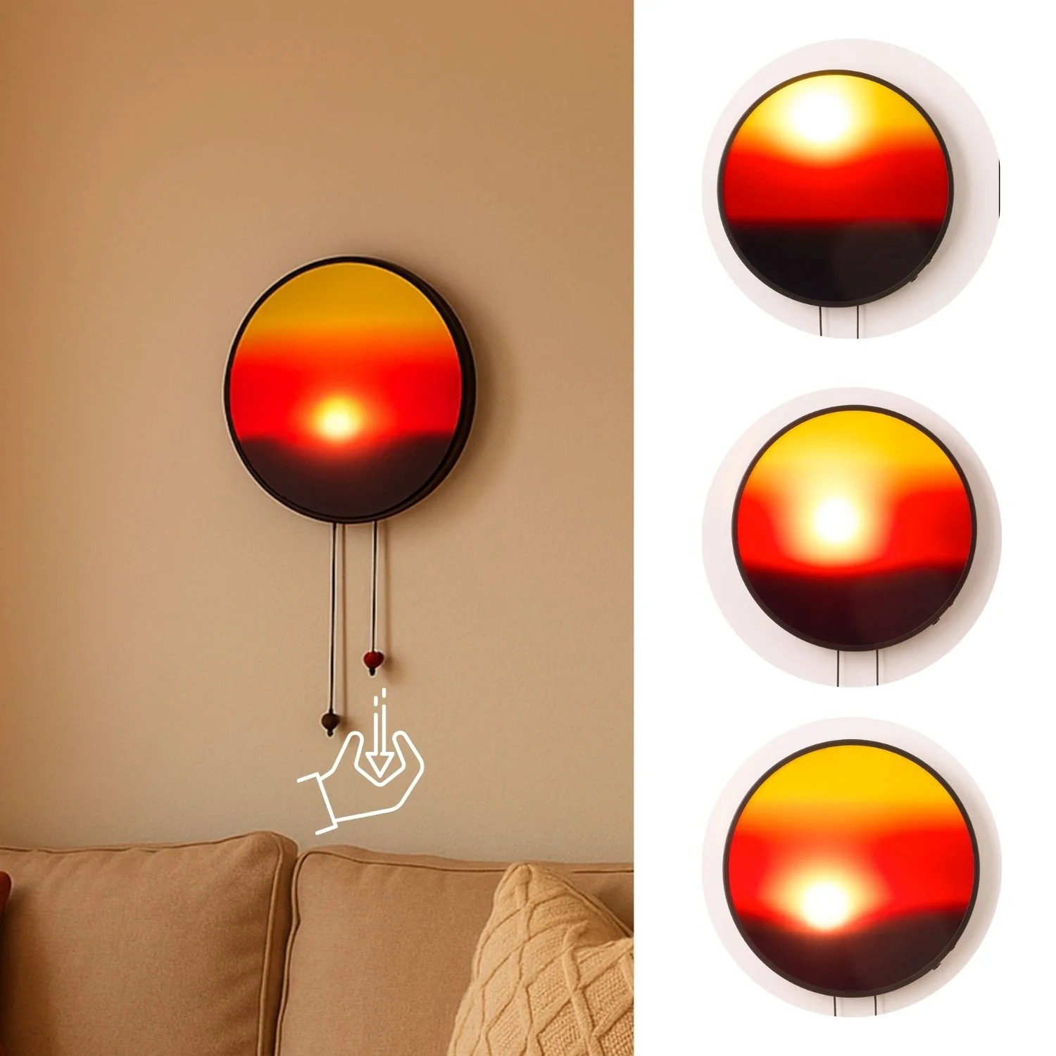 Applique Murale LED Coucher de Soleil – إضاءة حائط بتأثير الغروب 2
