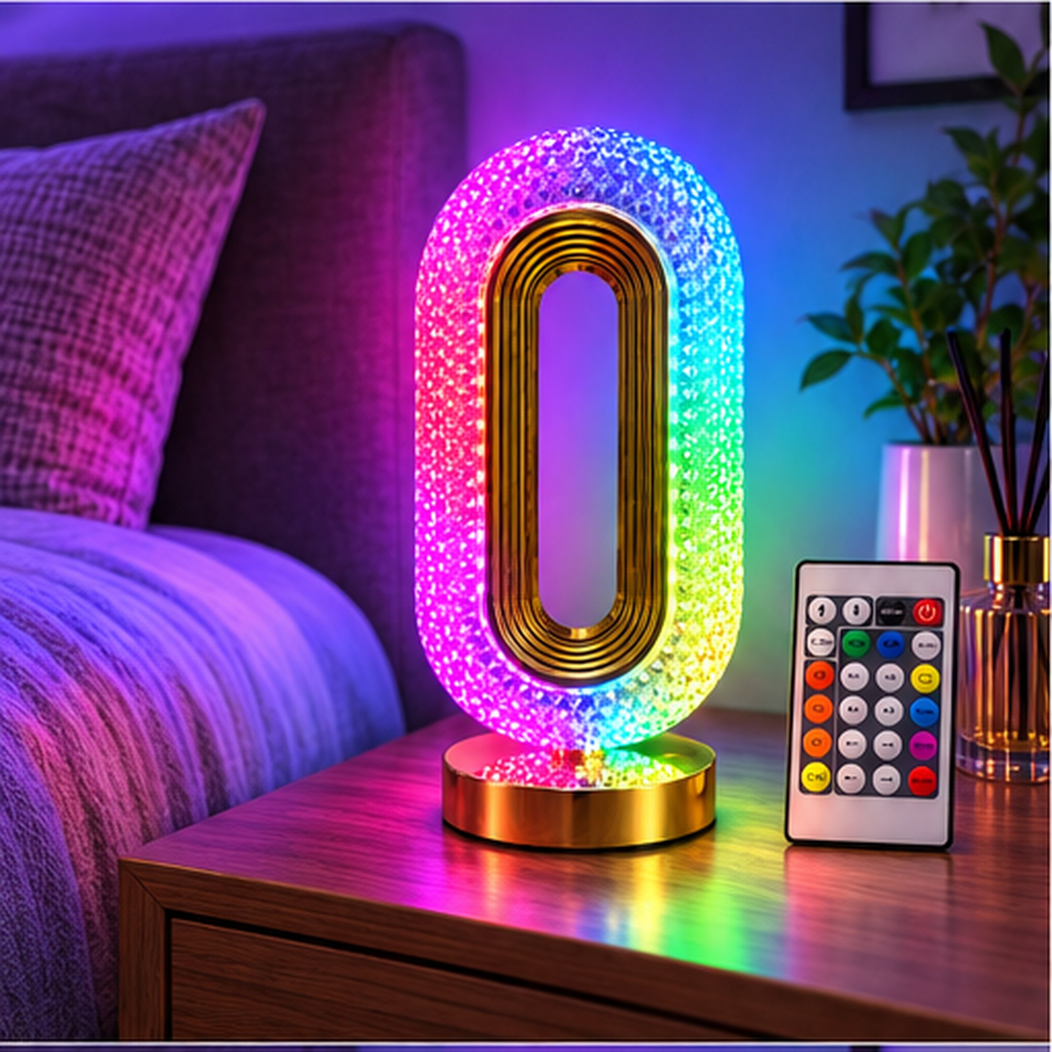 Lampe de Chevet LED RGB Forme Œil avec Télécommande et Contrôle par Application - مصباح ديكوري بشكل عين بإضاءة وتحكم بالريموت والهاتف 4