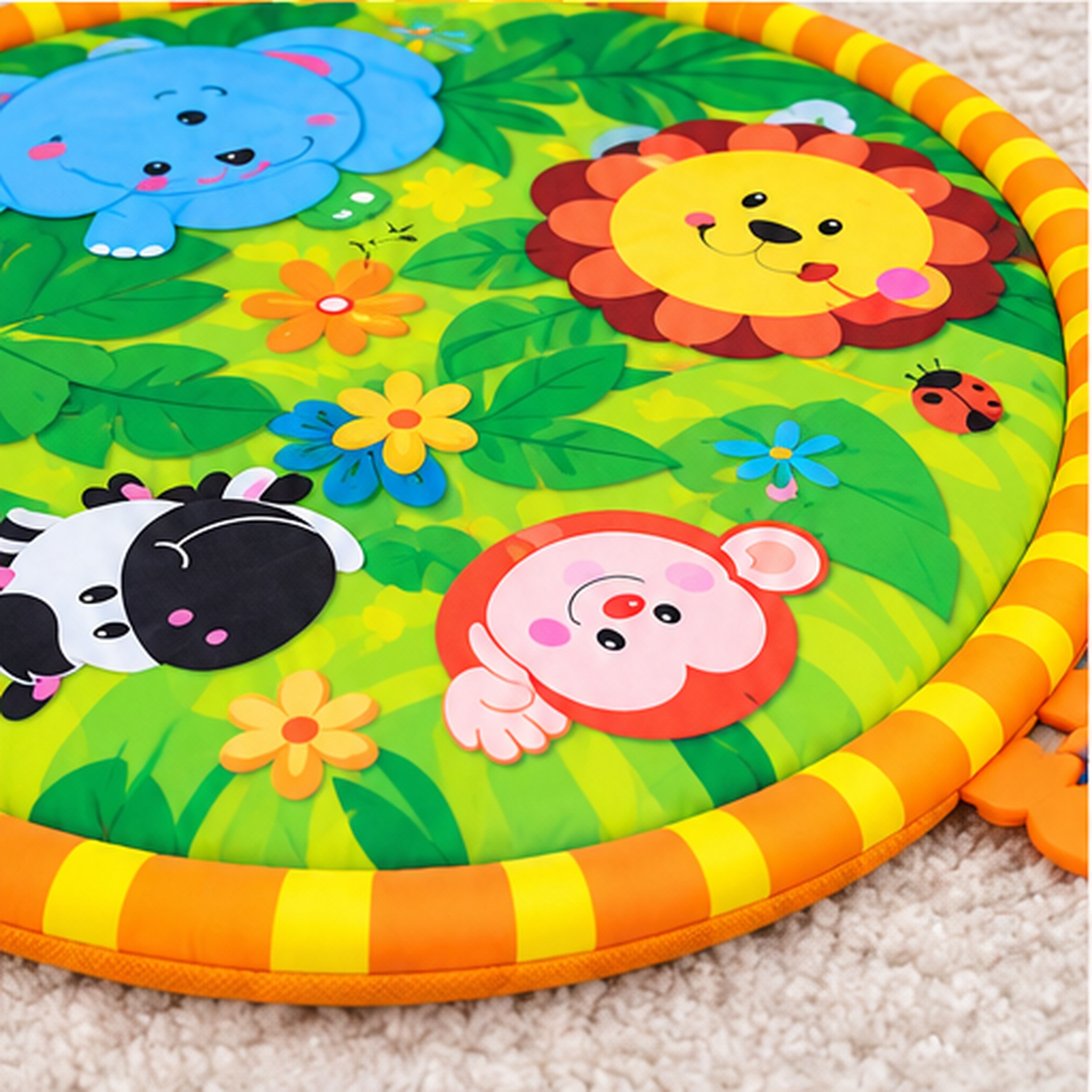 Tapis d’Éveil et d’Activités pour Bébé avec Arches 75×50 cm - بساط لعب وأنشطة للرضع بأقواس وألعاب معلّقة 7