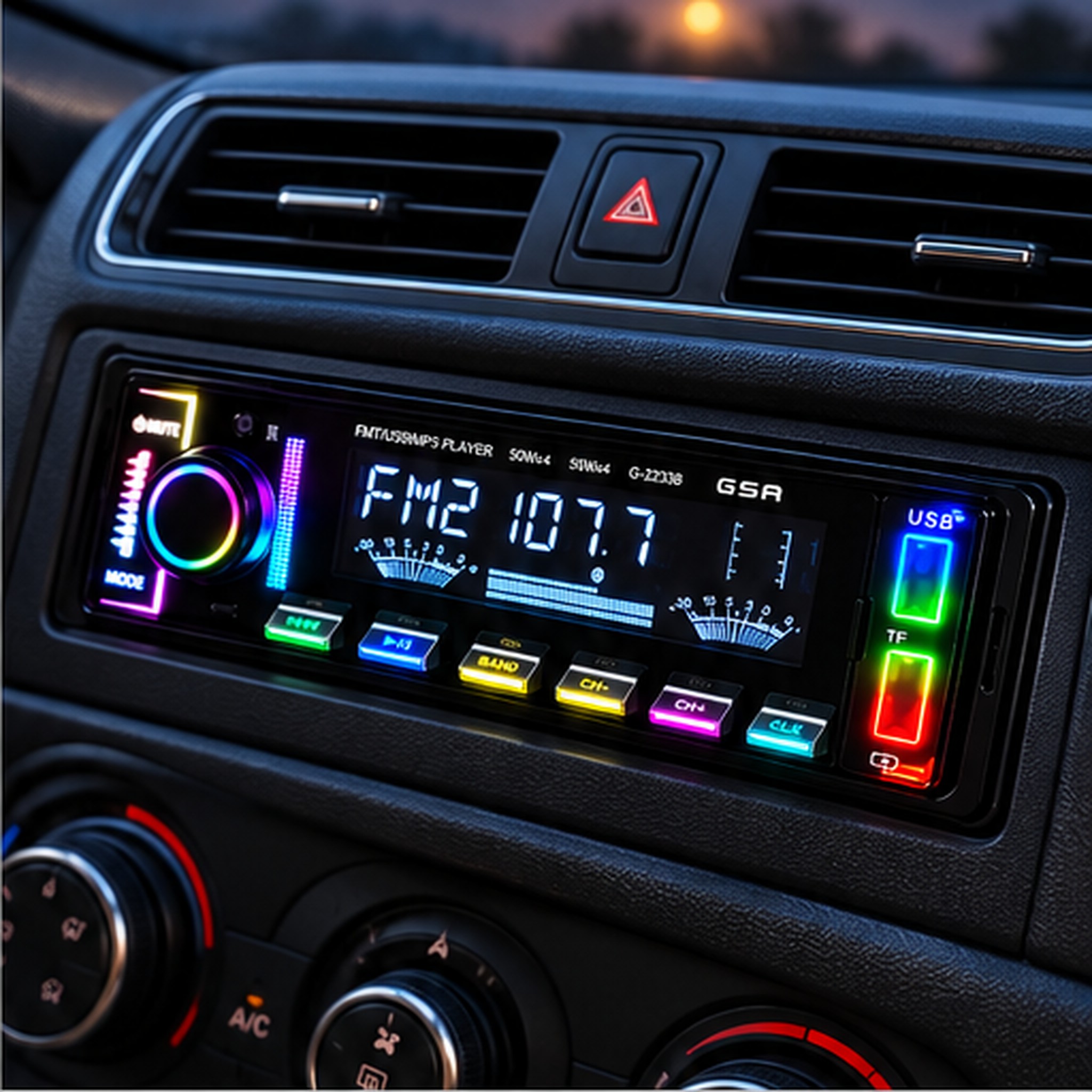 Autoradio MP3 Bluetooth avec Éclairage RGB USB et Télécommande G-2233B - راديو سيارة بلوتوث بإضاءة وجهاز تحكم عن بعد 4