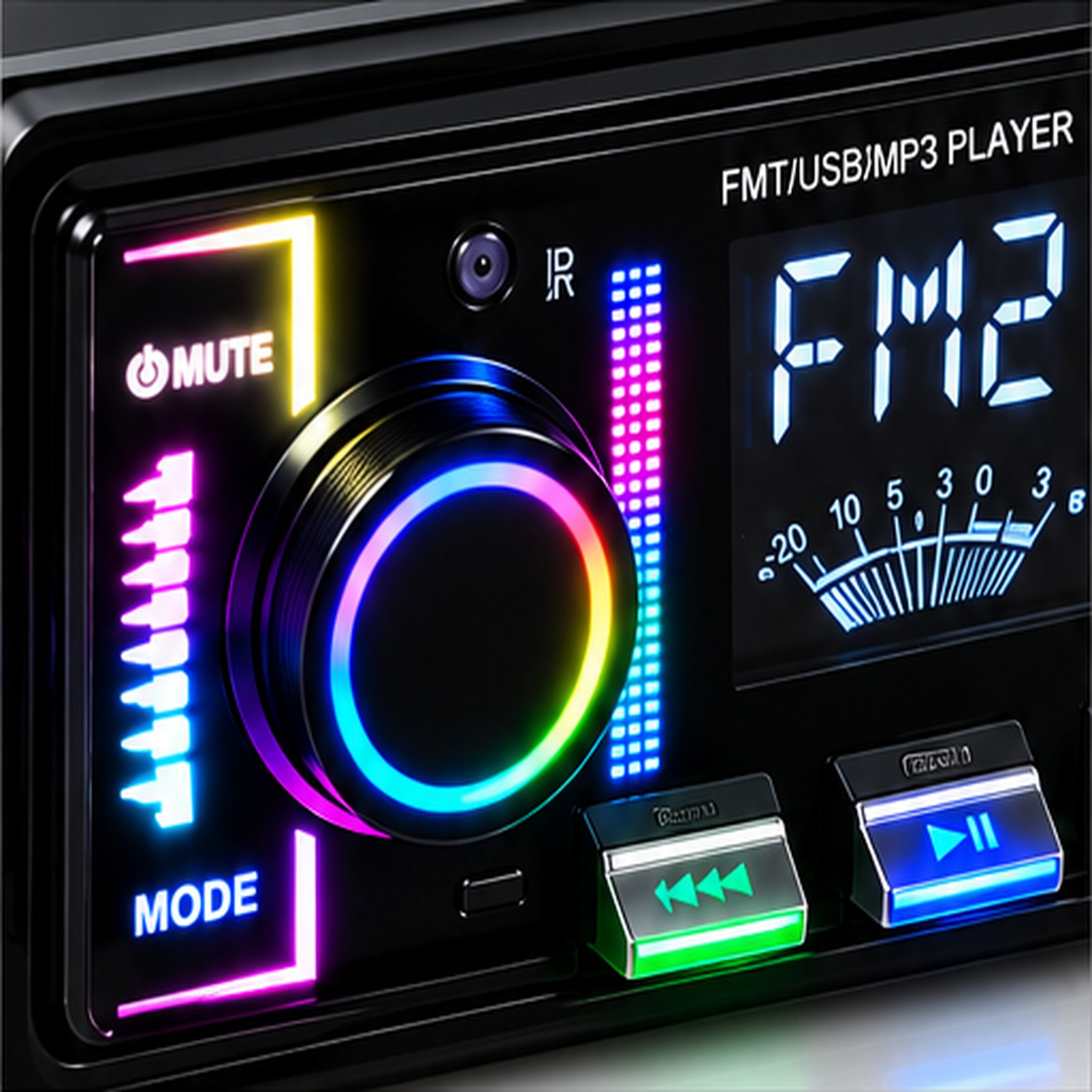 Autoradio MP3 Bluetooth avec Éclairage RGB USB et Télécommande G-2233B - راديو سيارة بلوتوث بإضاءة وجهاز تحكم عن بعد 5
