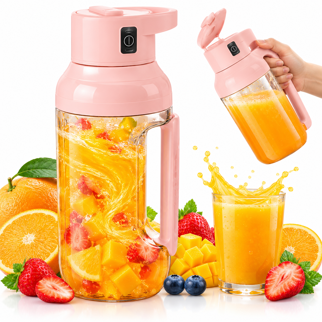 Extracteur de jus frais portatif électrique 1500ml Rechargeable 2