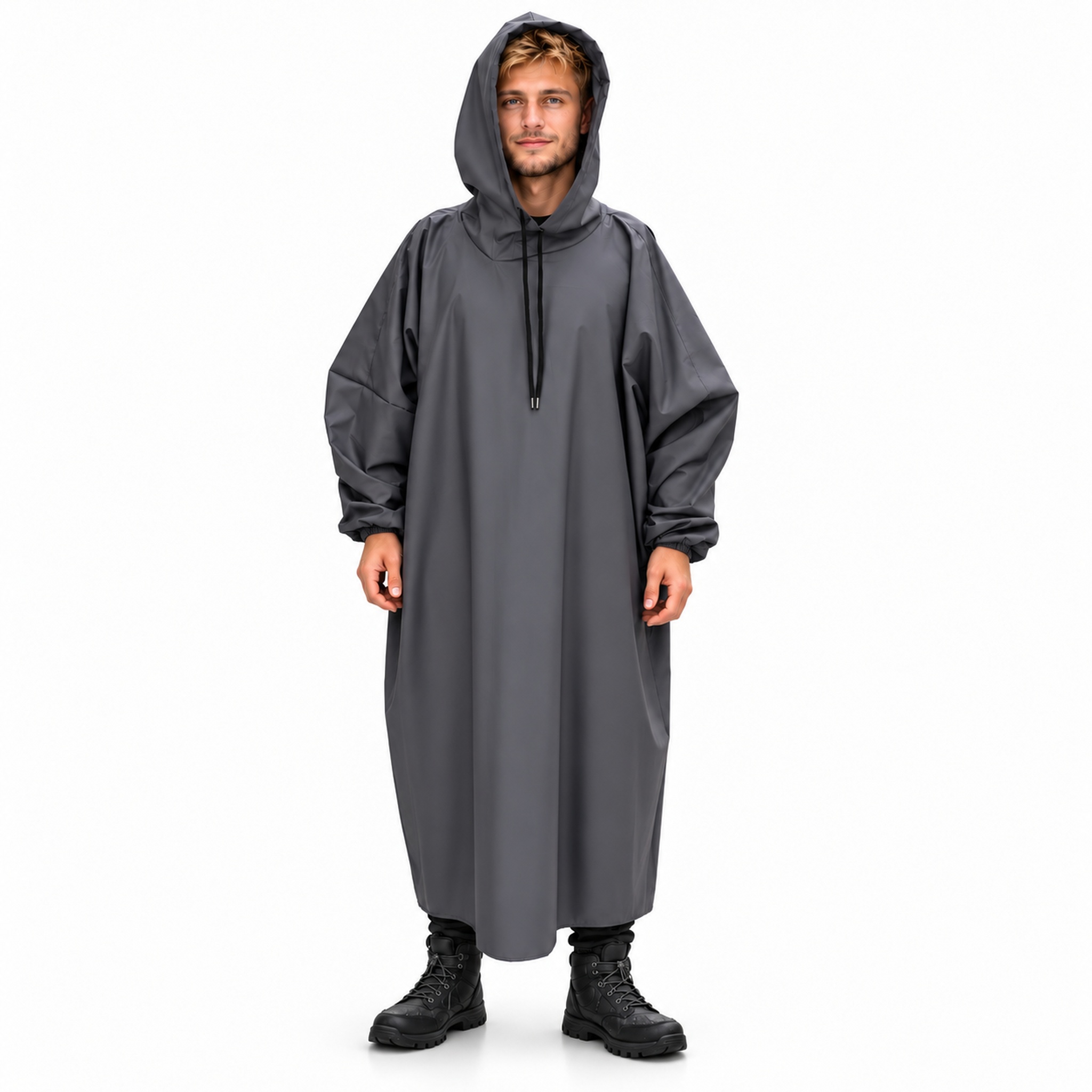 Poncho de Pluie à Capuche pour Conducteur de Vespa – معطف مطر طويل بقبعة لسائق السكوتر 2
