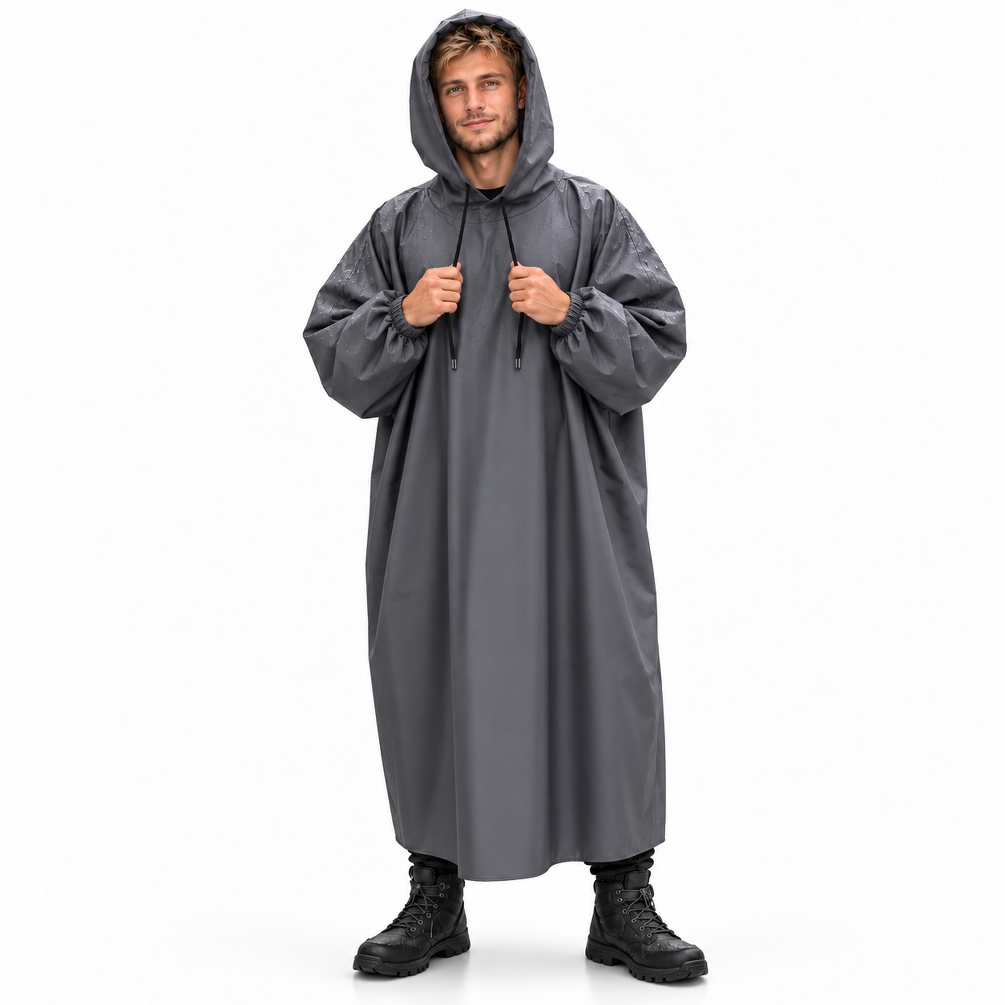 Poncho de Pluie à Capuche pour Conducteur de Vespa – معطف مطر طويل بقبعة لسائق السكوتر 6