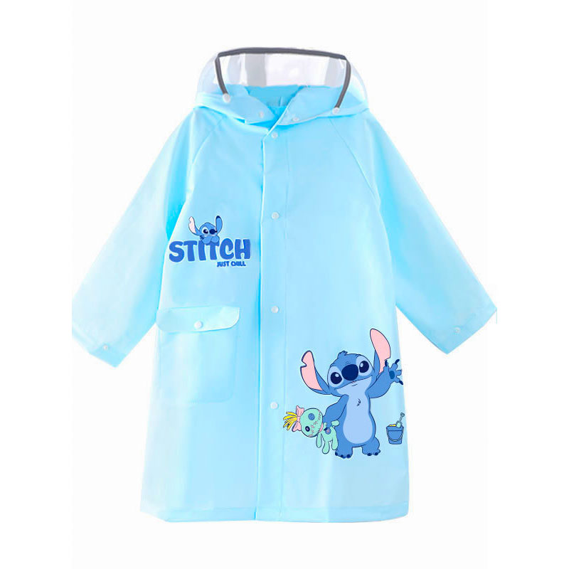 Imperméable Enfant Stitch avec Capuche et Protection pour Cartable - معطف مطر للأطفال برسومات ستيتش مع مكان مخصص للمحفظة المدرسية 3