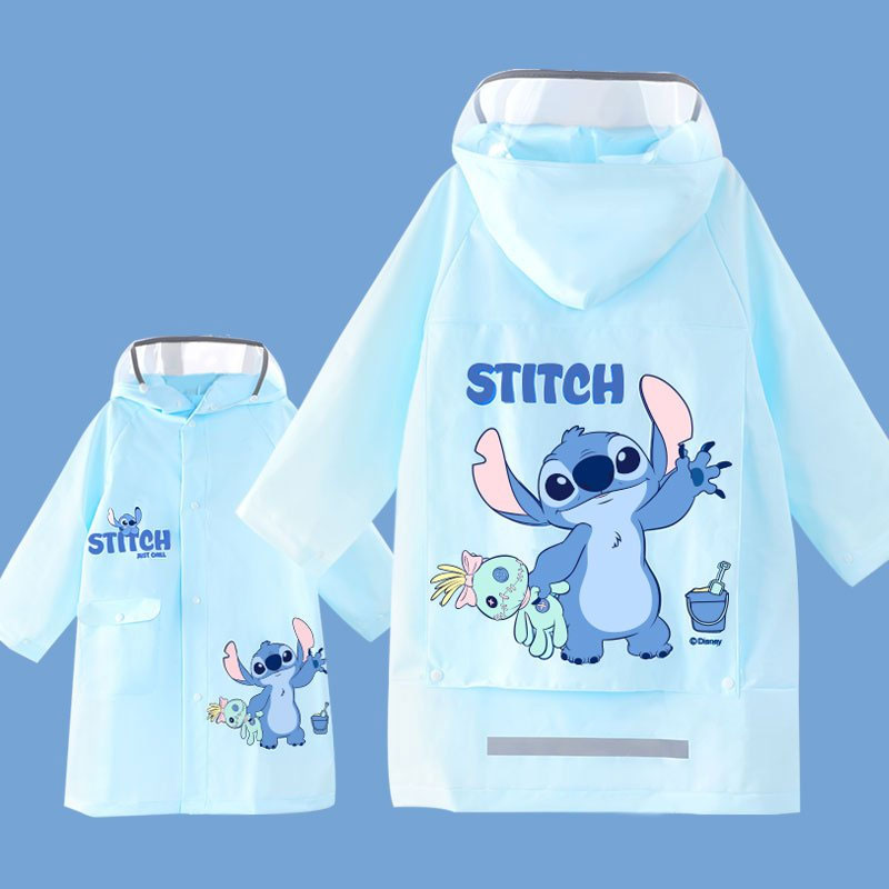 Imperméable Enfant Stitch avec Capuche et Protection pour Cartable - معطف مطر للأطفال برسومات ستيتش مع مكان مخصص للمحفظة المدرسية 4