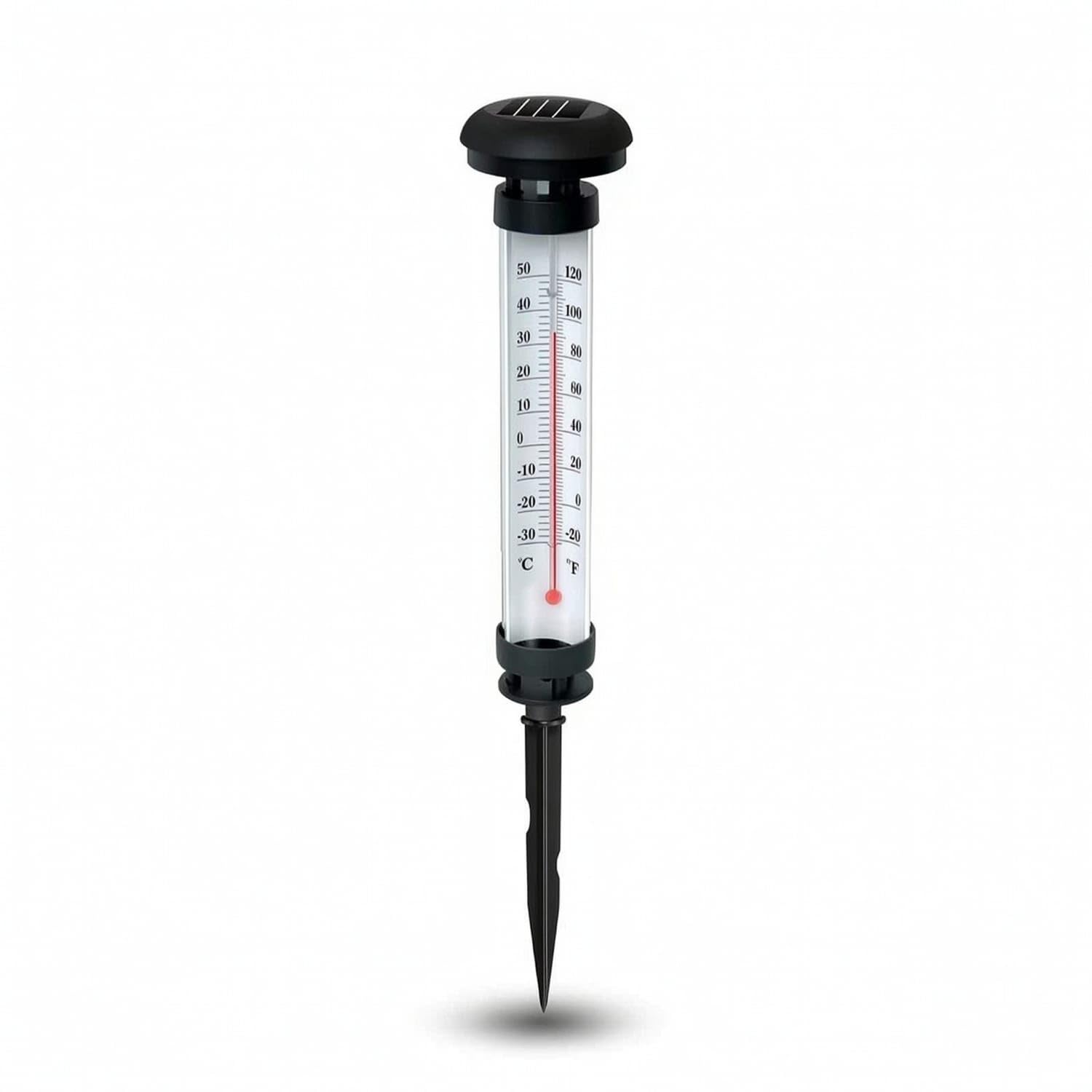 Lampe Solaire de Jardin avec Thermomètre Extérieur 2 Pièces - مصباح حديقة شمسي مع مقياس درجة الحرارة قطعتان - 2
