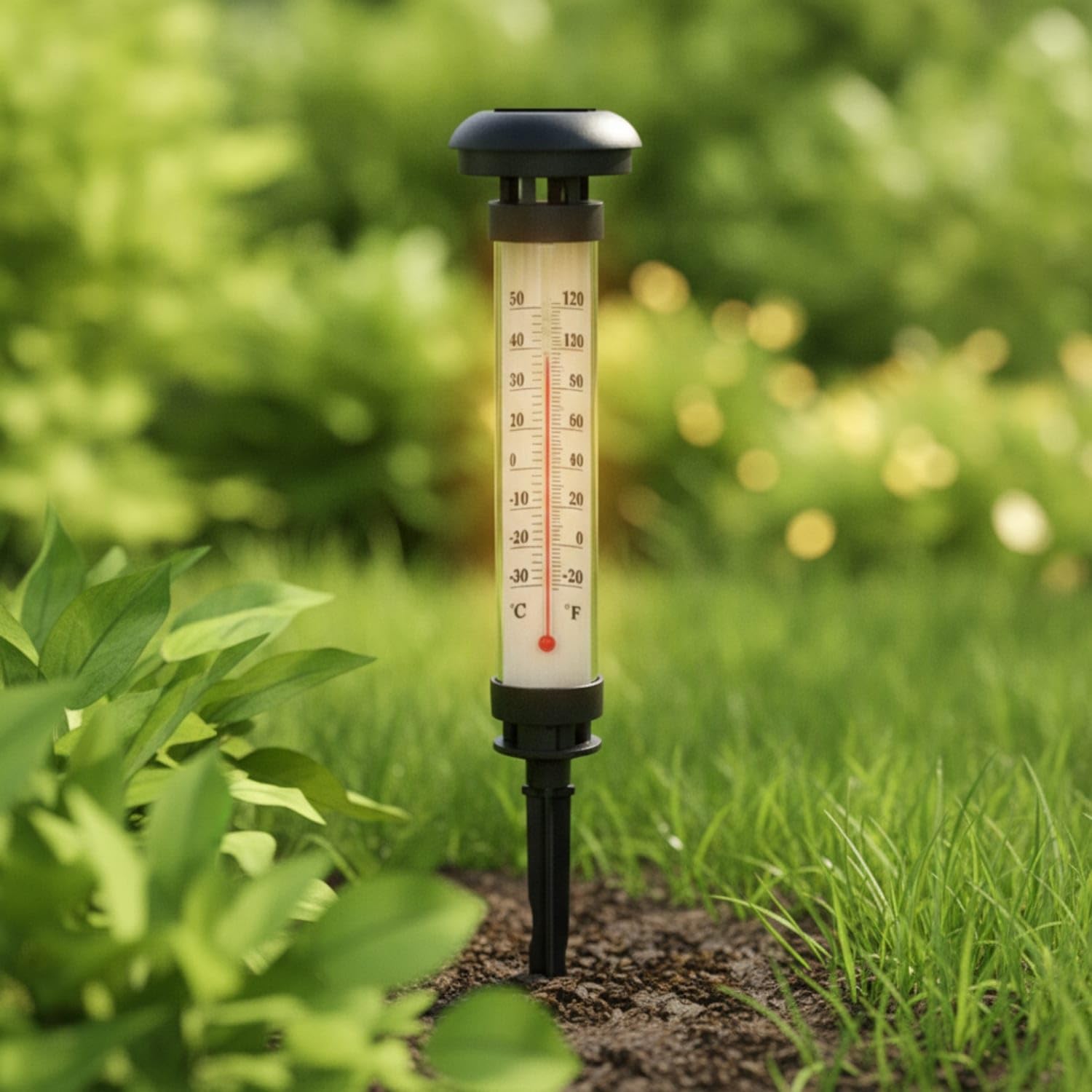 Lampe Solaire de Jardin avec Thermomètre Extérieur 2 Pièces - مصباح حديقة شمسي مع مقياس درجة الحرارة قطعتان - 6