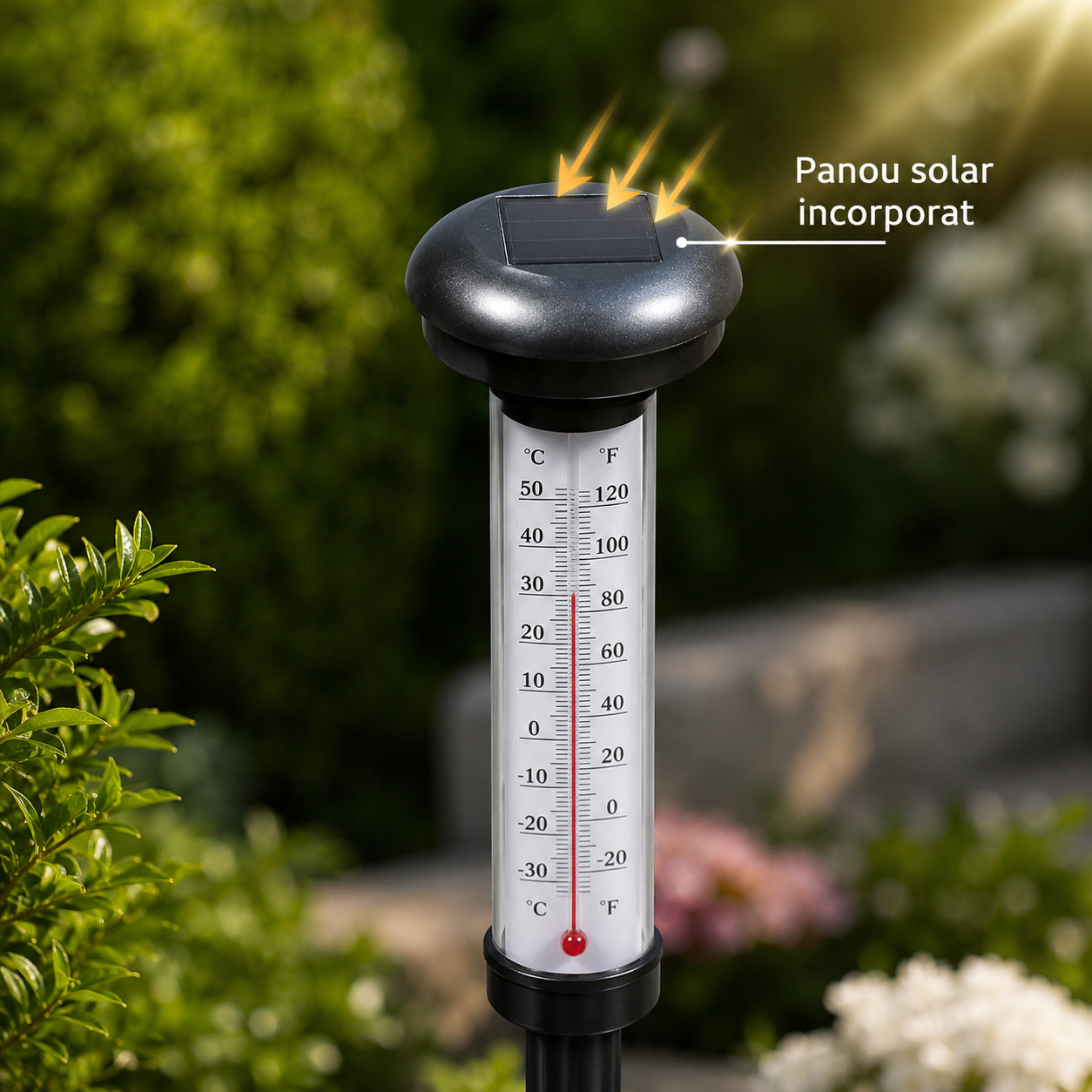 Lampe Solaire de Jardin avec Thermomètre Extérieur 2 Pièces - مصباح حديقة شمسي مع مقياس درجة الحرارة قطعتان 6