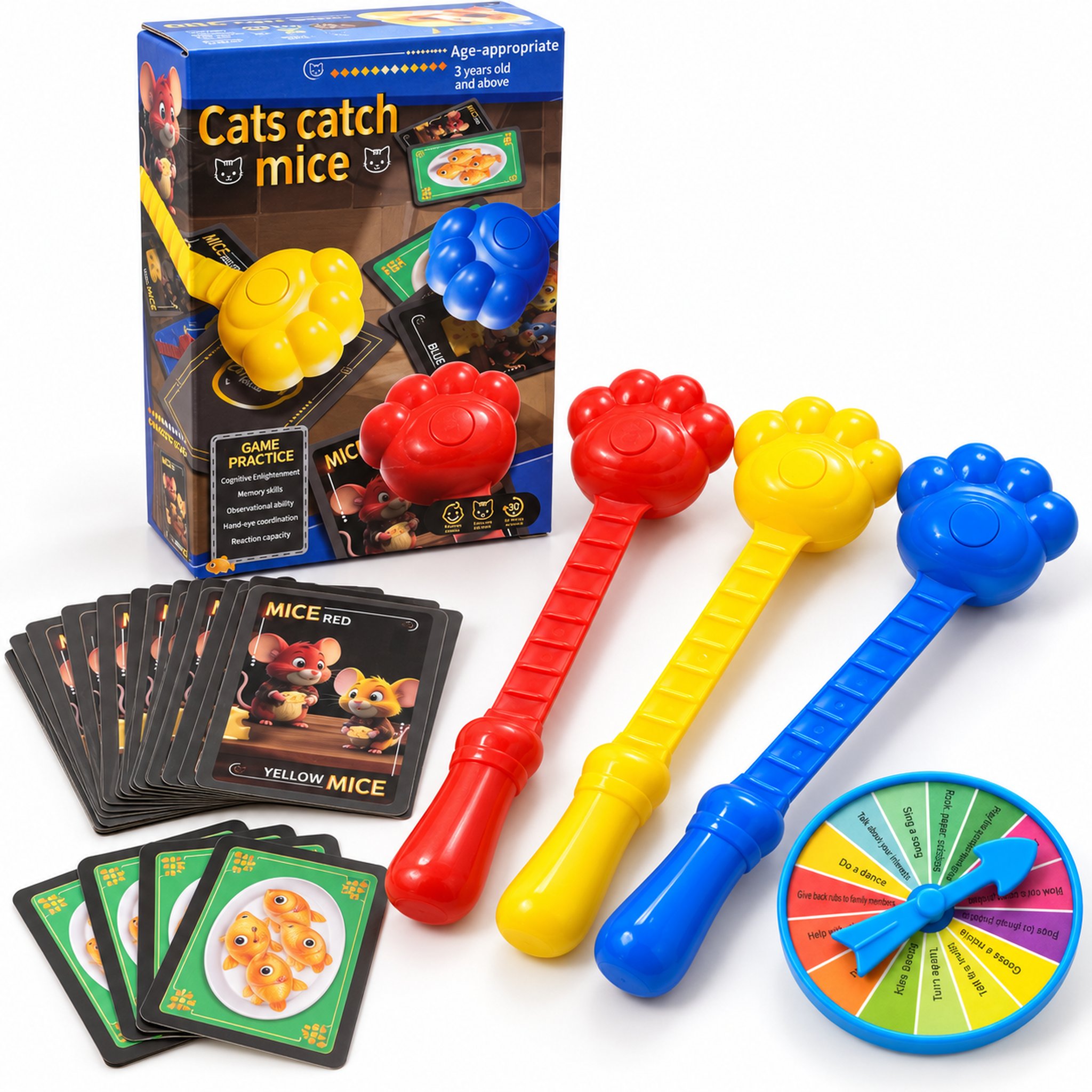 Jeu de Réflexe Cats Catch Mice avec Cartes et Pattes de Chat - لعبة القطط والفئران لتحدي سرعة البديهة ورد الفعل 3