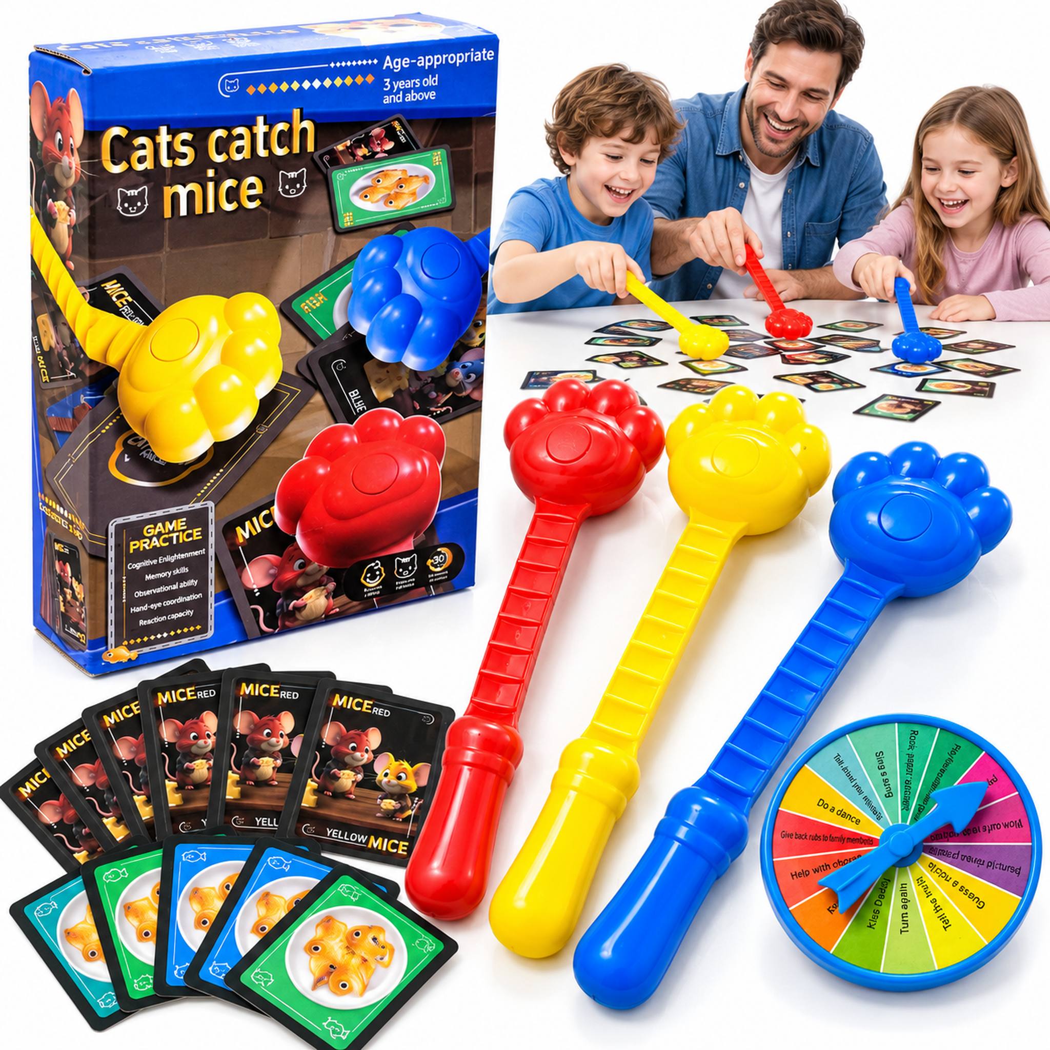 Jeu de Réflexe Cats Catch Mice avec Cartes et Pattes de Chat - لعبة القطط والفئران لتحدي سرعة البديهة ورد الفعل 2