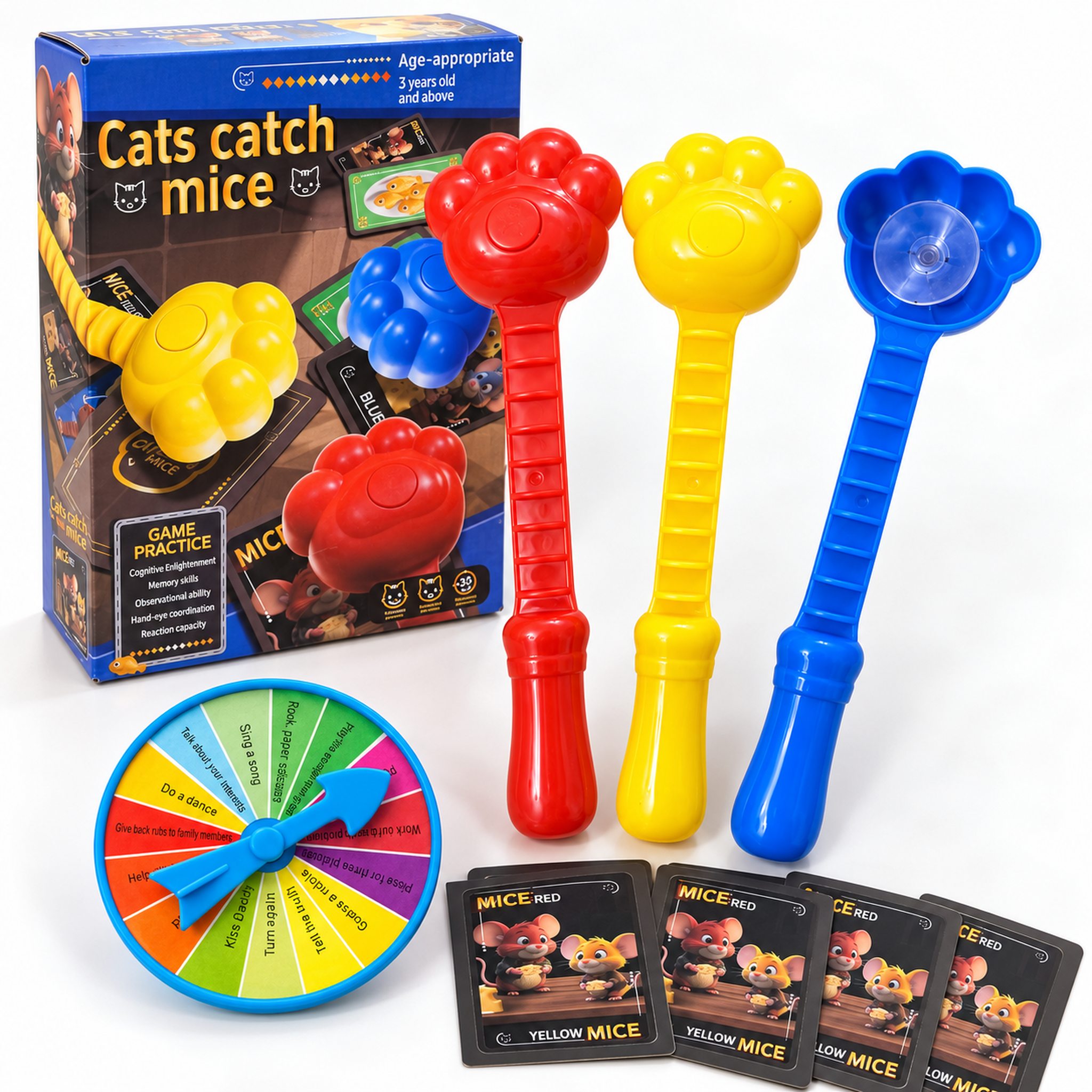 Jeu de Réflexe Cats Catch Mice avec Cartes et Pattes de Chat - لعبة القطط والفئران لتحدي سرعة البديهة ورد الفعل 4