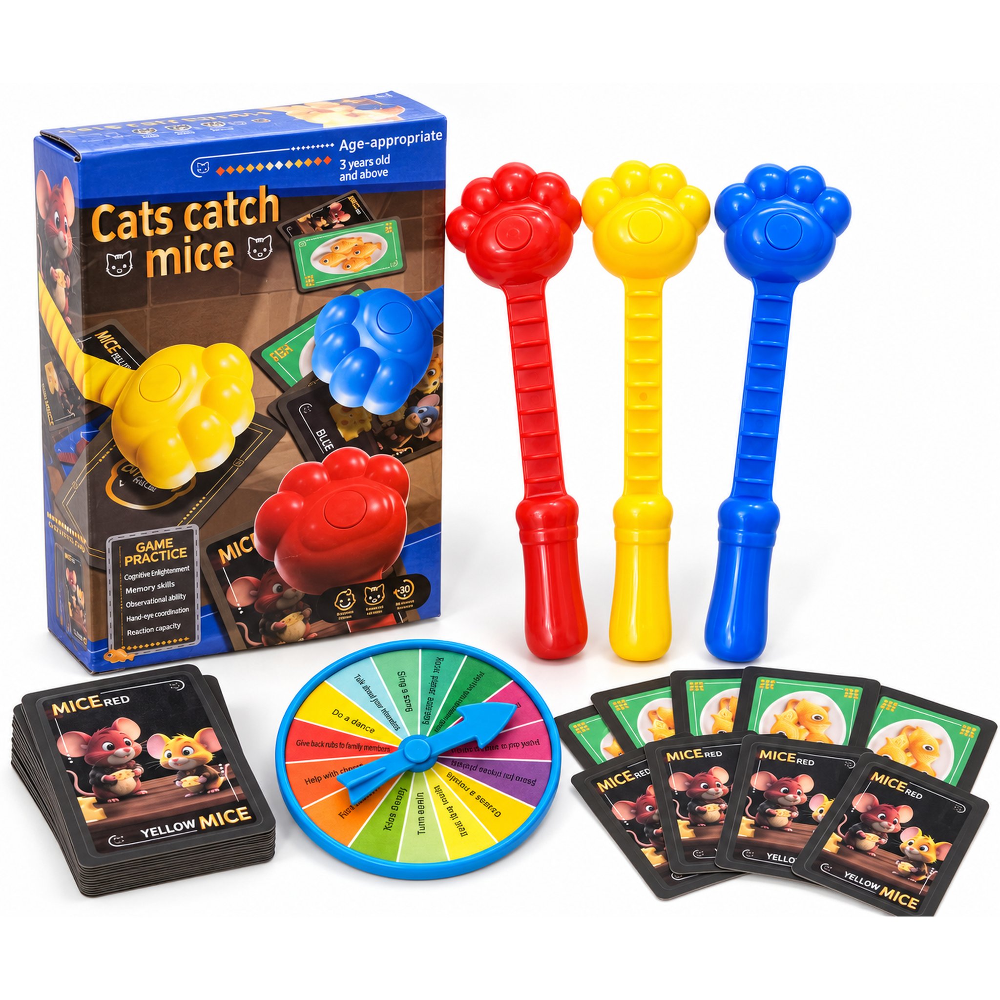 Jeu de Réflexe Cats Catch Mice avec Cartes et Pattes de Chat - لعبة القطط والفئران لتحدي سرعة البديهة ورد الفعل 7