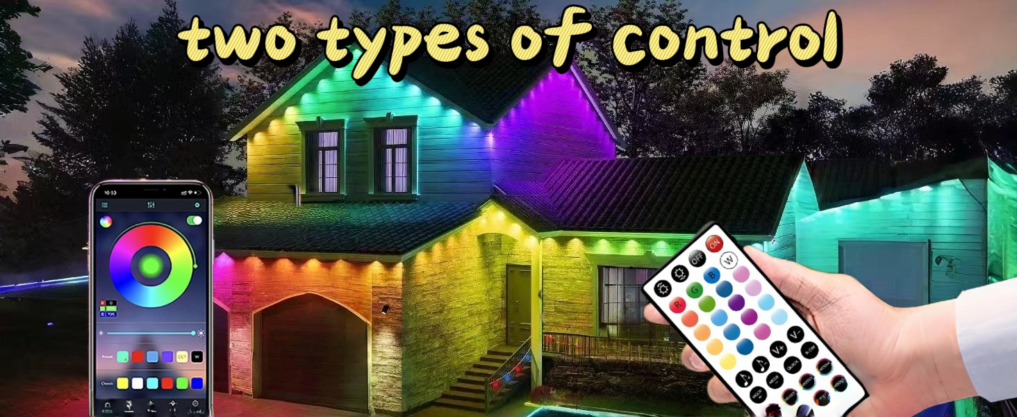 Éclairage LED RGB Permanent pour Extérieur 15 M avec Télécommande et Application - إضاءة خارجية دائمة بطول 15 متر مع ريموت وتطبيق ذكي - 4