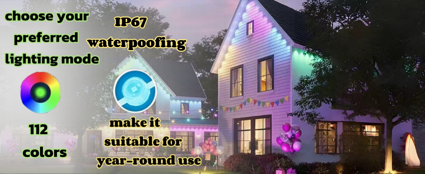 Éclairage LED RGB Permanent pour Extérieur 15 M avec Télécommande et Application - إضاءة خارجية دائمة بطول 15 متر مع ريموت وتطبيق ذكي - 7