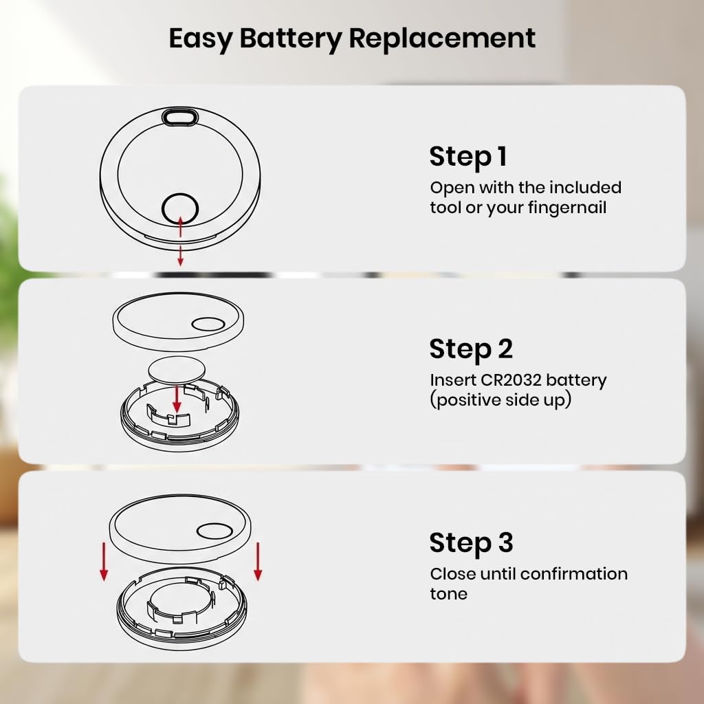 InCard Smart Tag Tracker Compatible Apple Find My et Android - جهاز تتبع ذكي لتحديد موقع الأغراض الضائعة 3