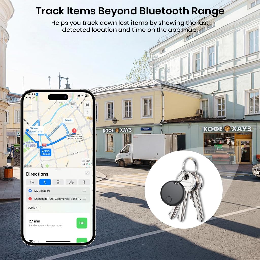InCard Smart Tag Tracker Compatible Apple Find My et Android - جهاز تتبع ذكي لتحديد موقع الأغراض الضائعة 8