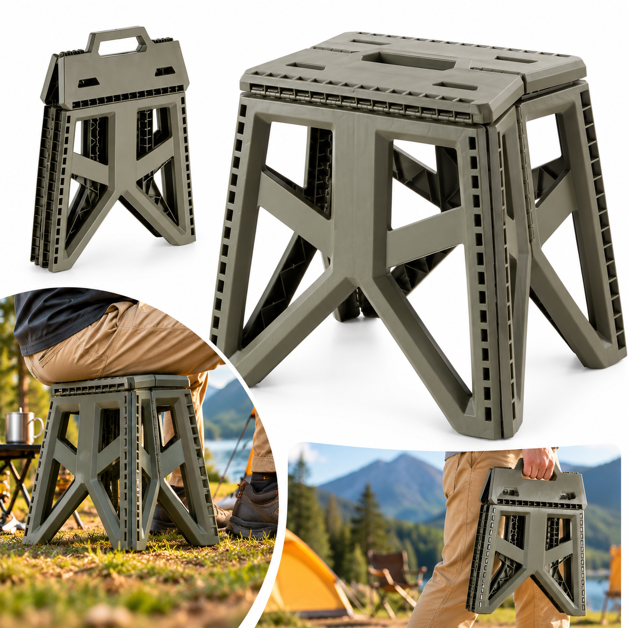Tabouret Pliable et Portable idéal pour camping et sorties GM - كرسي خرجات قابل لطي 1