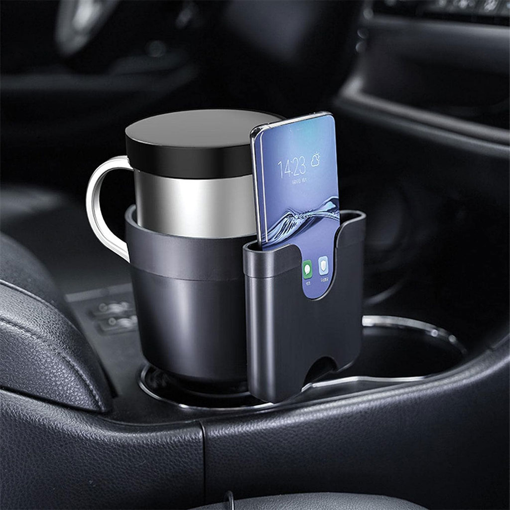 Porte Gobelet et support de chargement de téléphone pour voiture 2en1 2