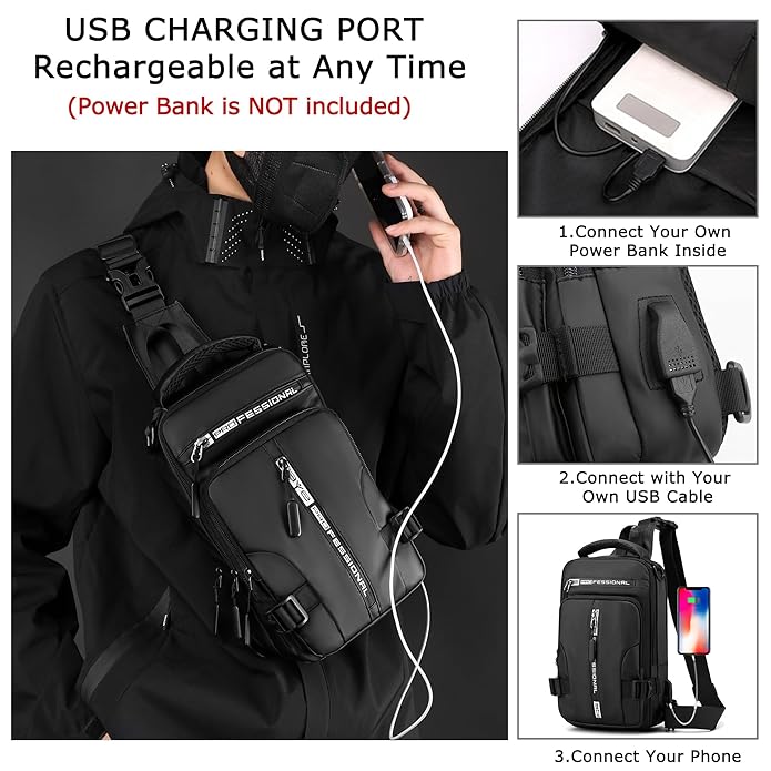 Sac Bandoulière Multifonction Imperméable | حقيبة كروس مقاومة للماء 4