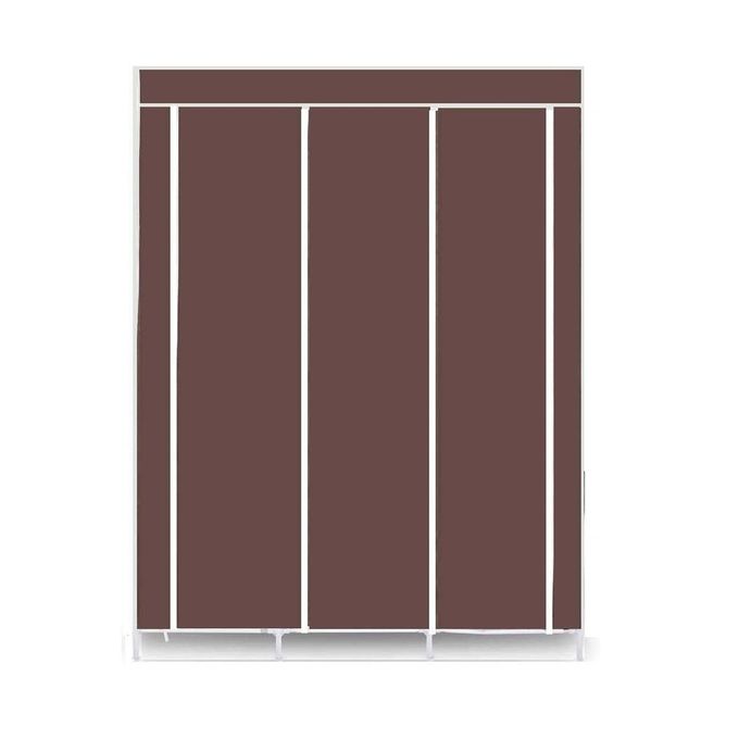 Armoire De Rangement et Penderie 7 Étages Porte Cintres Et Rideau Anti-Poussière 5