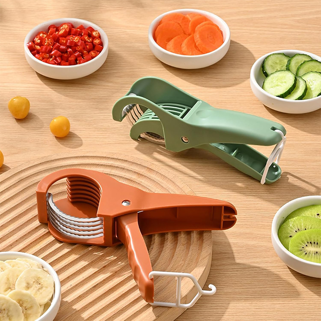 Coupe fruits et légumes en acier inoxydable multifonction facile à utiliser - قطاعة خضر وفواكه يدوية 2