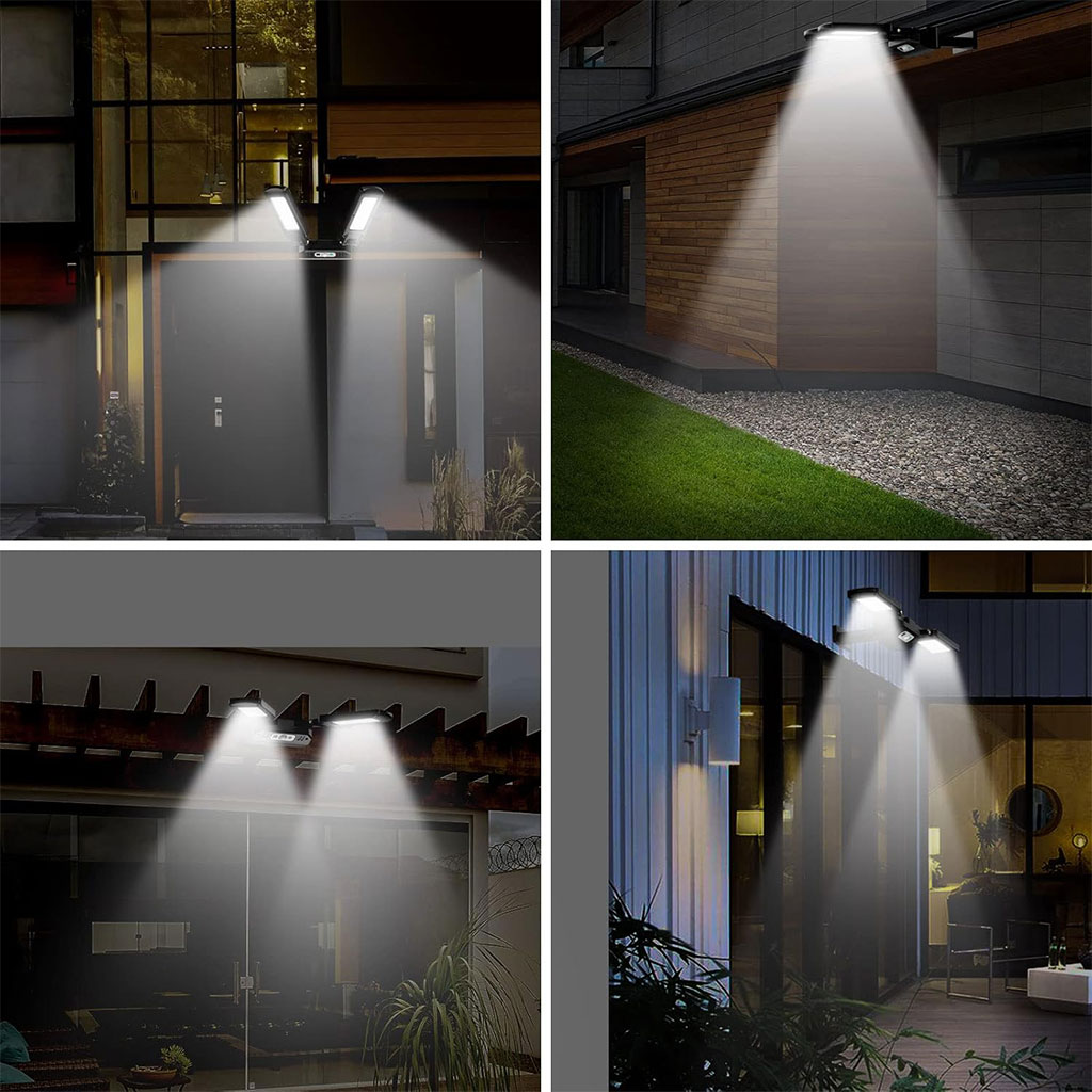 Lampadaires solaires d'extérieur 200 LED avec télécommande et détecteur de mouvement - مصباح بالطاقة الشمسية 2