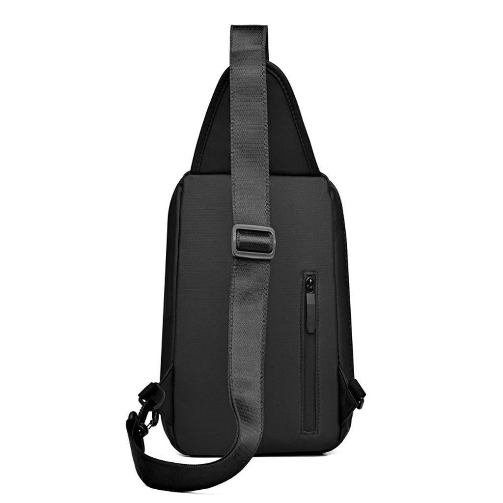 Fashion Black Sac de poitrine décontracté pour hommes avec bandoulière LX068 6