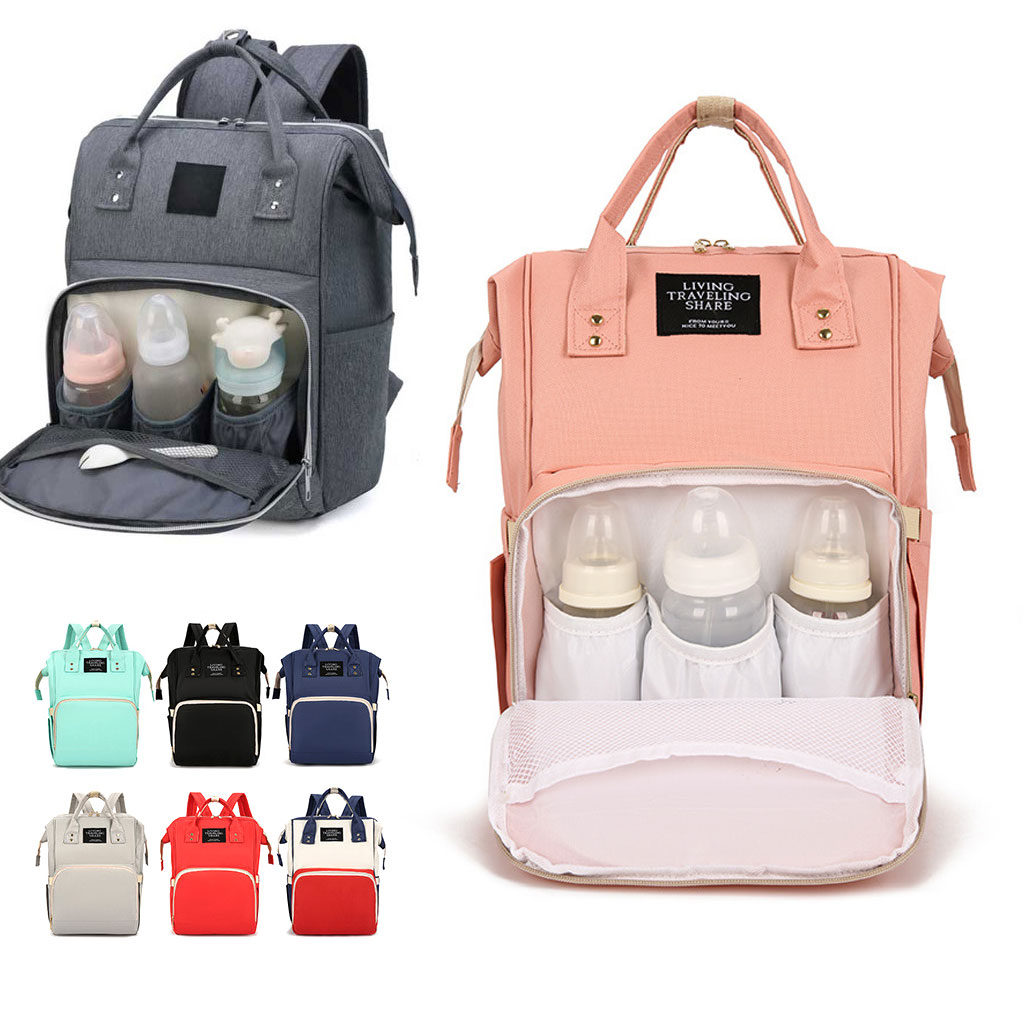 Sac à Dos à Langer Bébé Maternité Multifonctions Grande capacité avec 2 poches isothermes 1