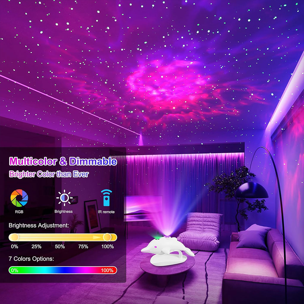 Projecteur de Lumière Etoilée Galaxie avec Télécommande - جهاز عرض النجوم 2