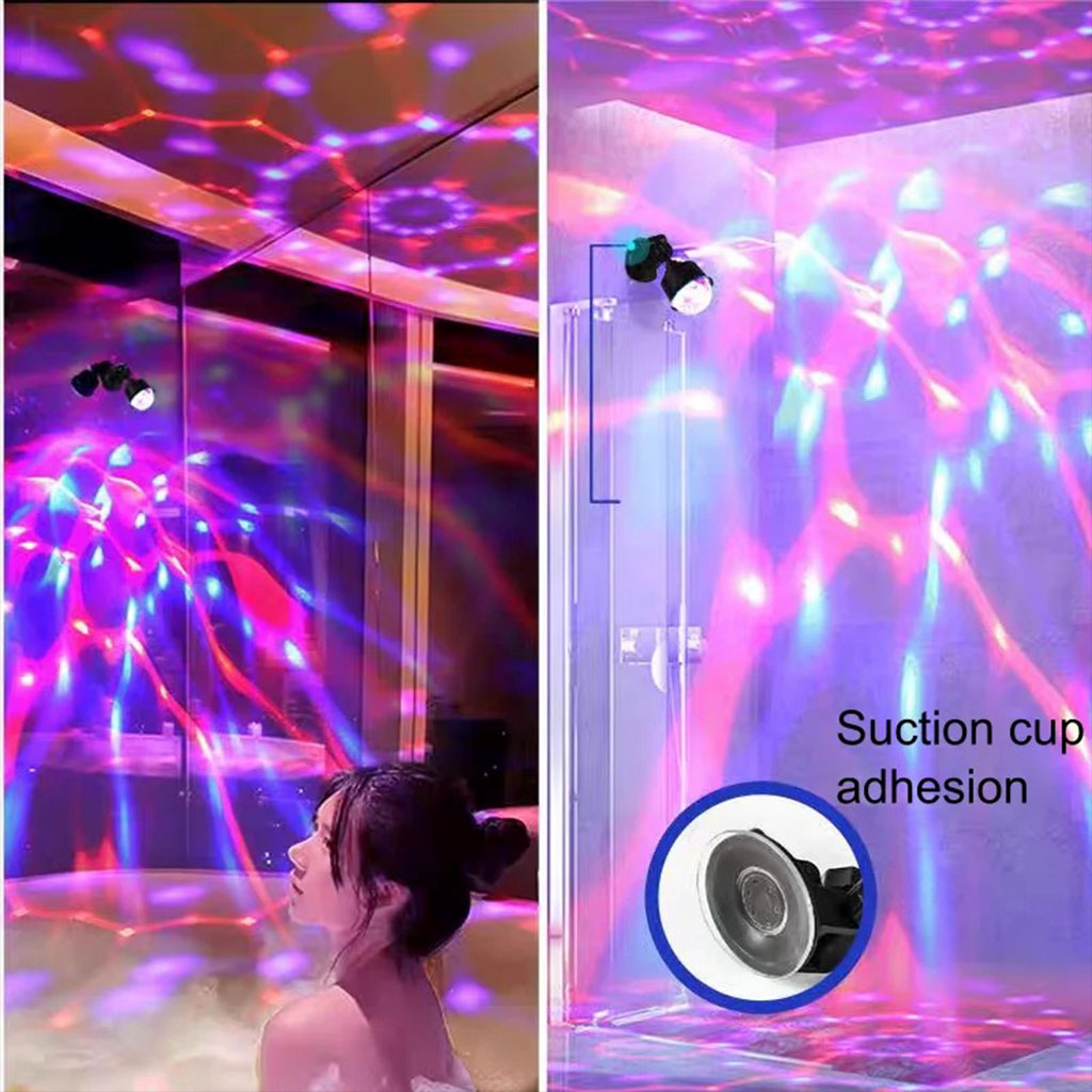 Lampe d'ambiance LED USB pour voiture avec rotation automatique RGB 4