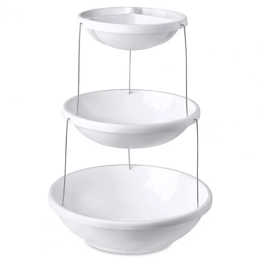 Bol torsadé pliable à 3 niveaux pour les trempettes et les bonbons 8