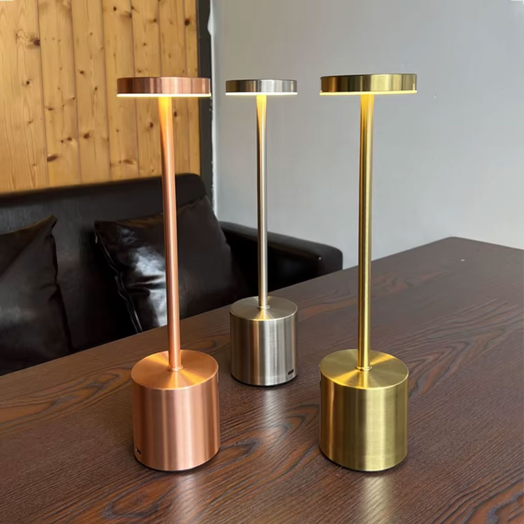 Lampe de table LED tactile rechargeable 3 couleurs design classique - مصباح ديكور بعدة درجات ضوئية 4