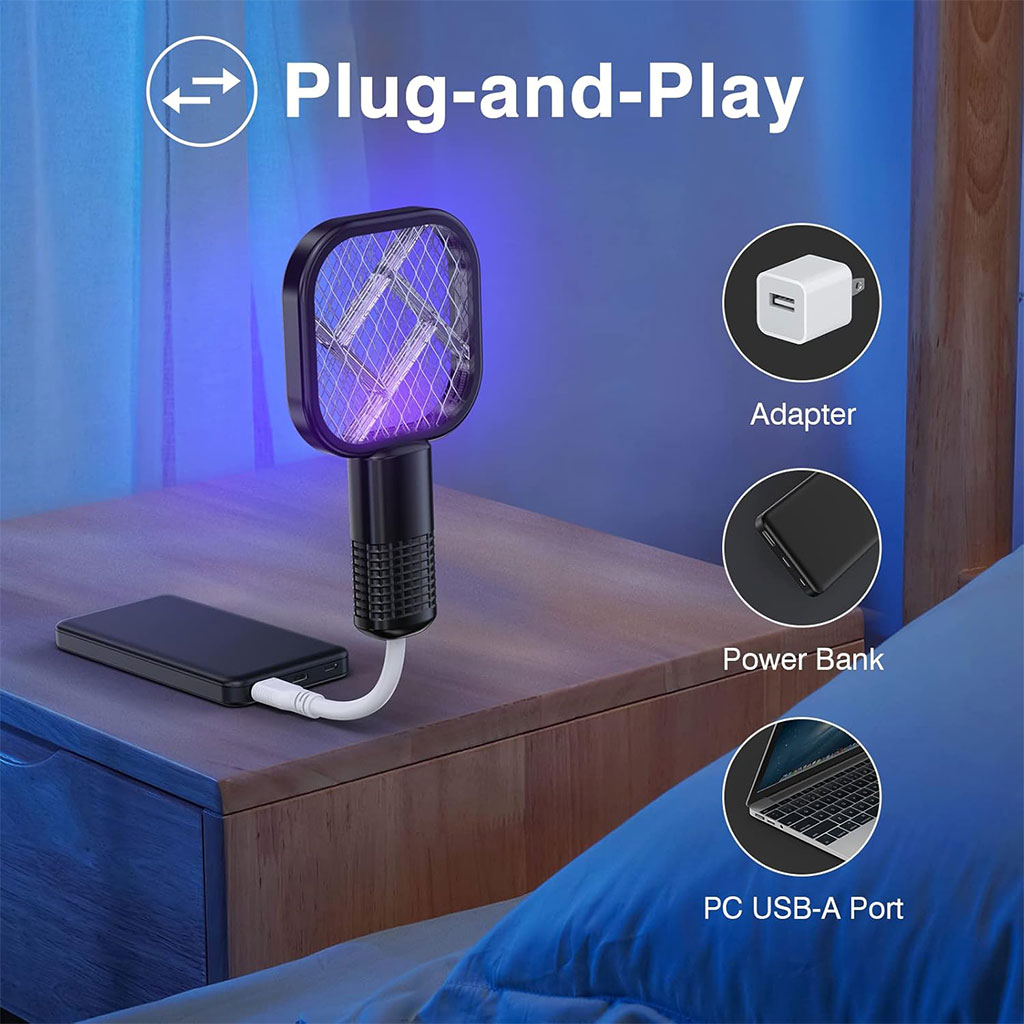 Mini Tapette à mouches USB avec Lumière LED Violette - مصيدة الناموس 5