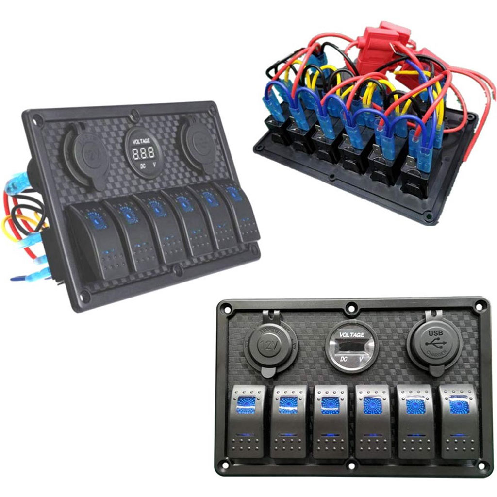Panneau de commande 12V avec Affichage de Voltage - لوحة تحكم 4