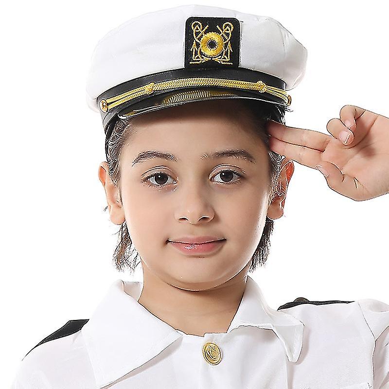 Costume Capitan Marine pour Enfant 5-7 ans Chemise, Pantalon, Chapeau, 2