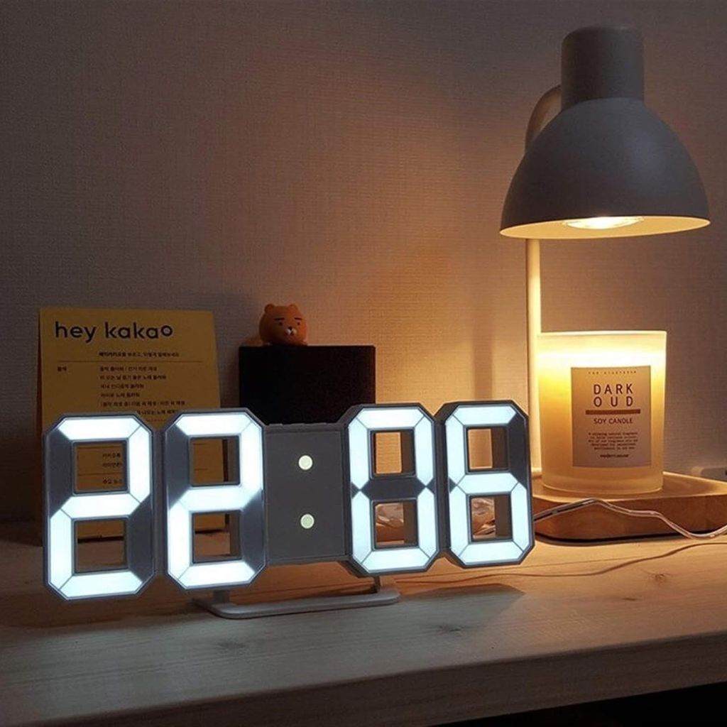 Horloge Numérique 3D LED pour Mur et bureau GH8018 – ساعة رقمية ثلاثية الأبعاد حائط و مكتب 5